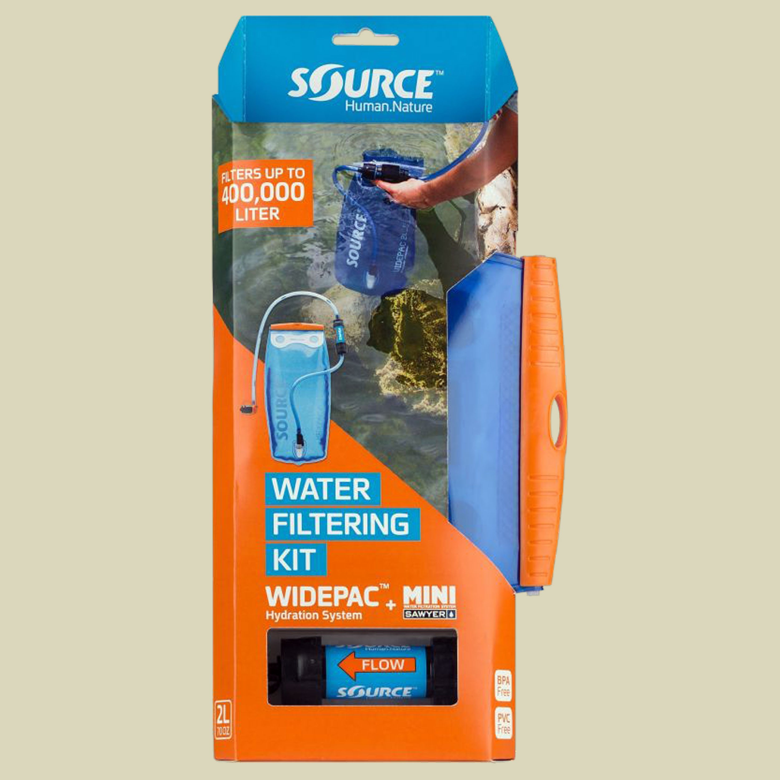 Widepac 2L+ Sawyer Filter Volumen:2 Liter Farbe:transparent blue