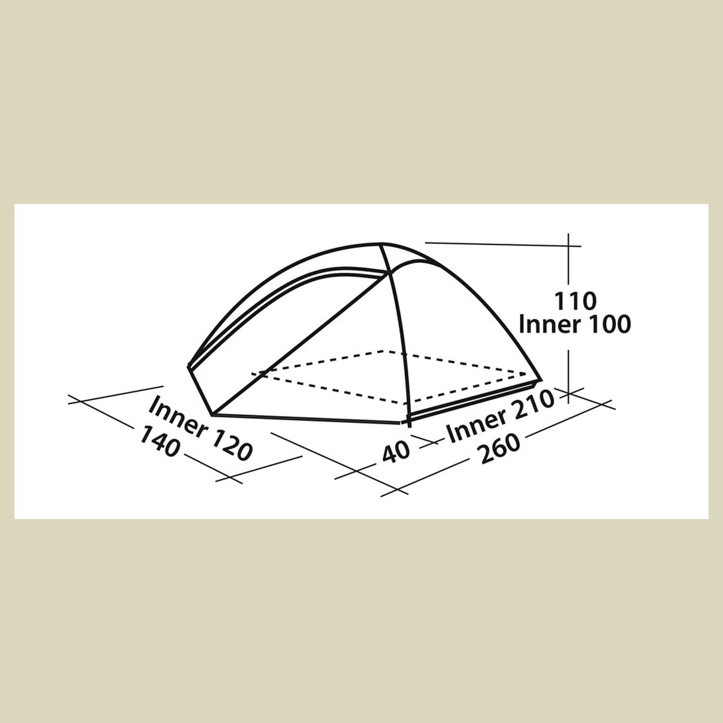 Meteor 200 2-Personen-Zelt Farbe grün