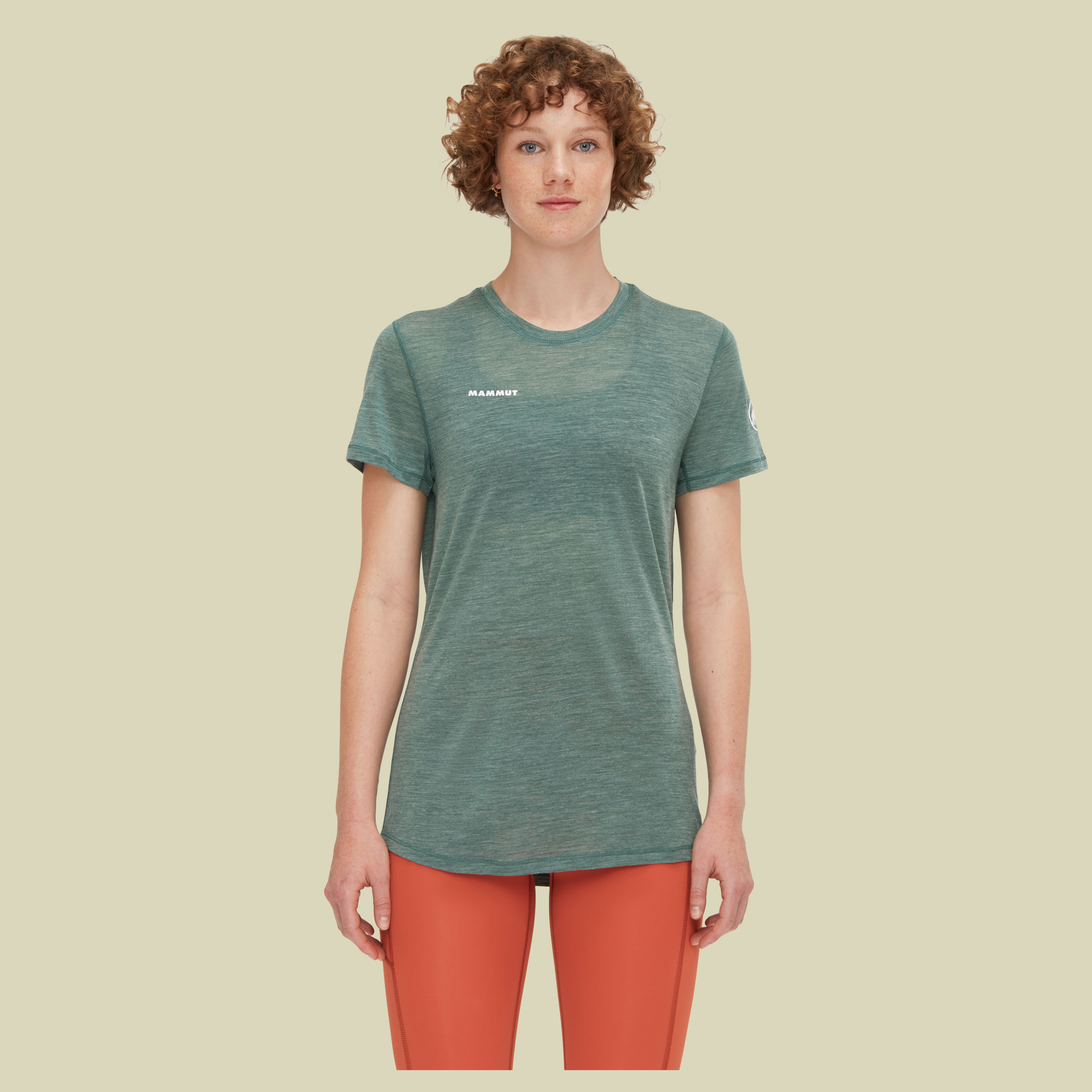 Tree Wool FL T-Shirt Women L grün - dark jade melange