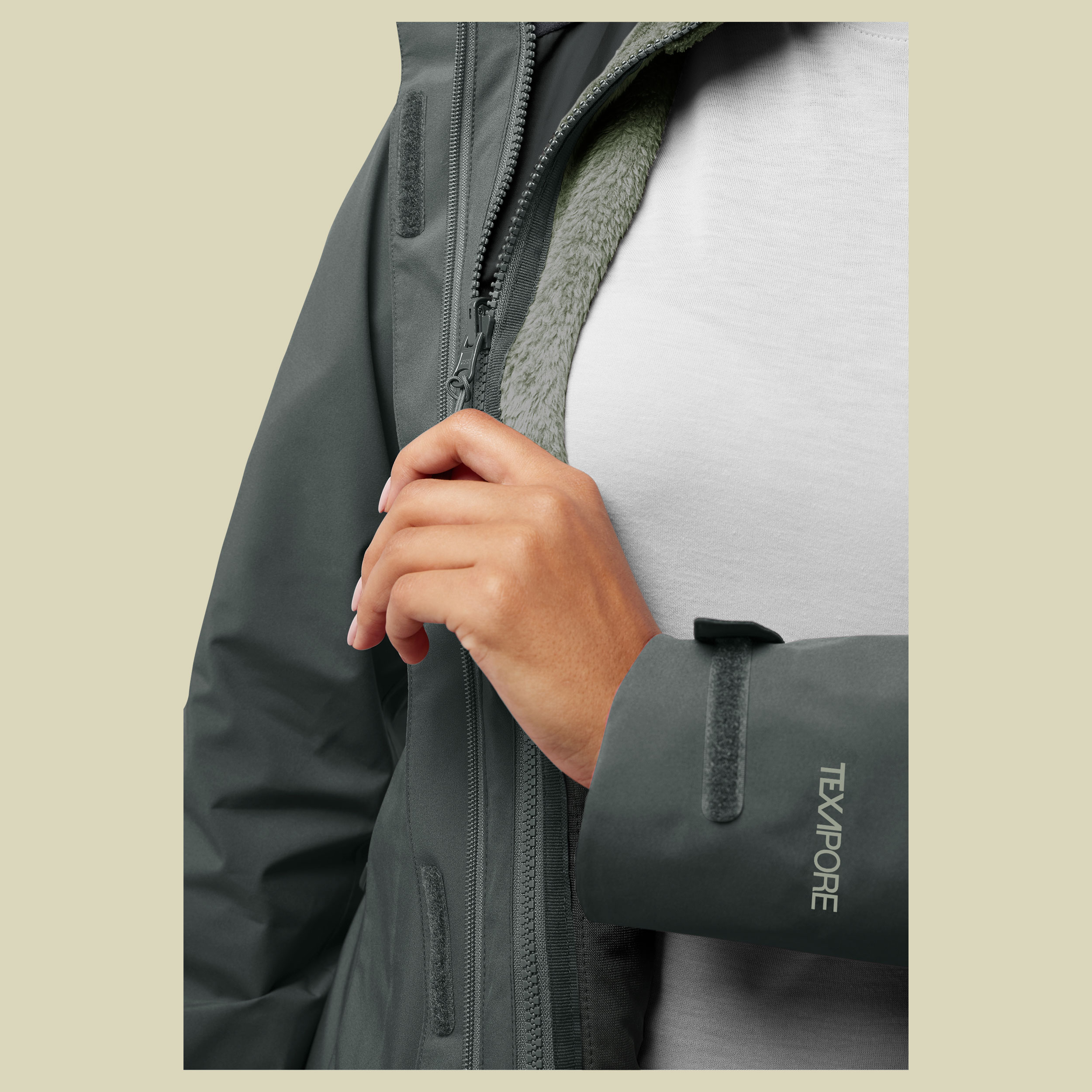 Rotwand 3IN1 Jacket Women XL grün - slate green
