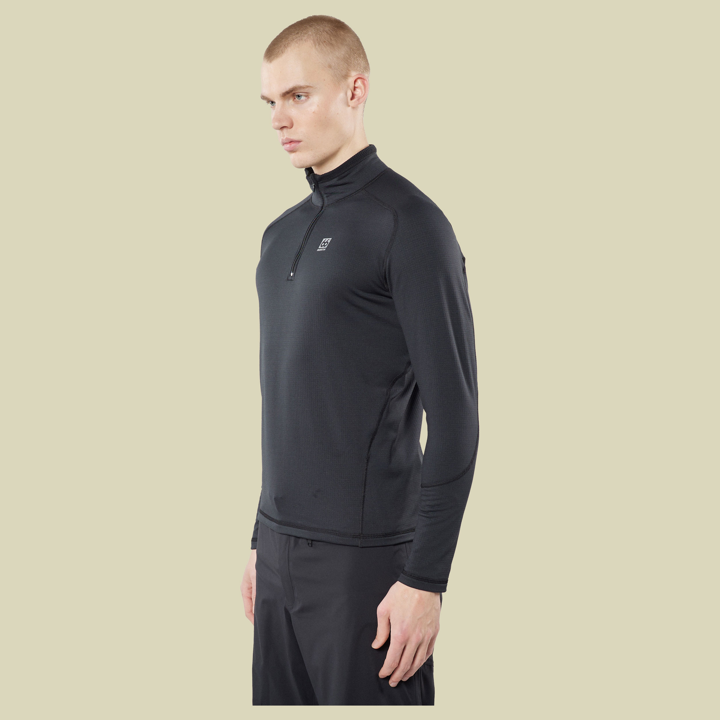 Grettir Zip Neck Men XL schwarz - black
