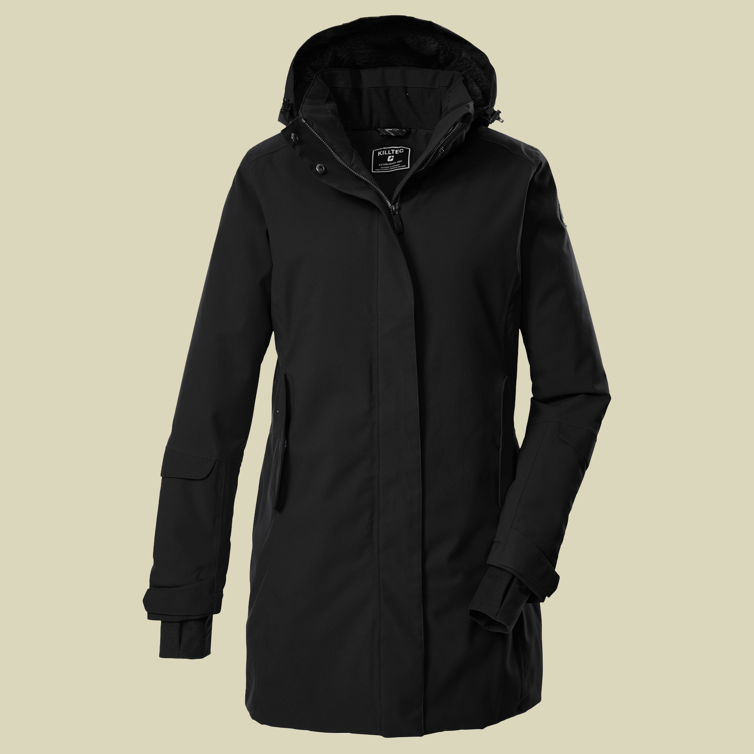 Funktionsparka mit abzippbarer Kapuze Women 36 schwarz