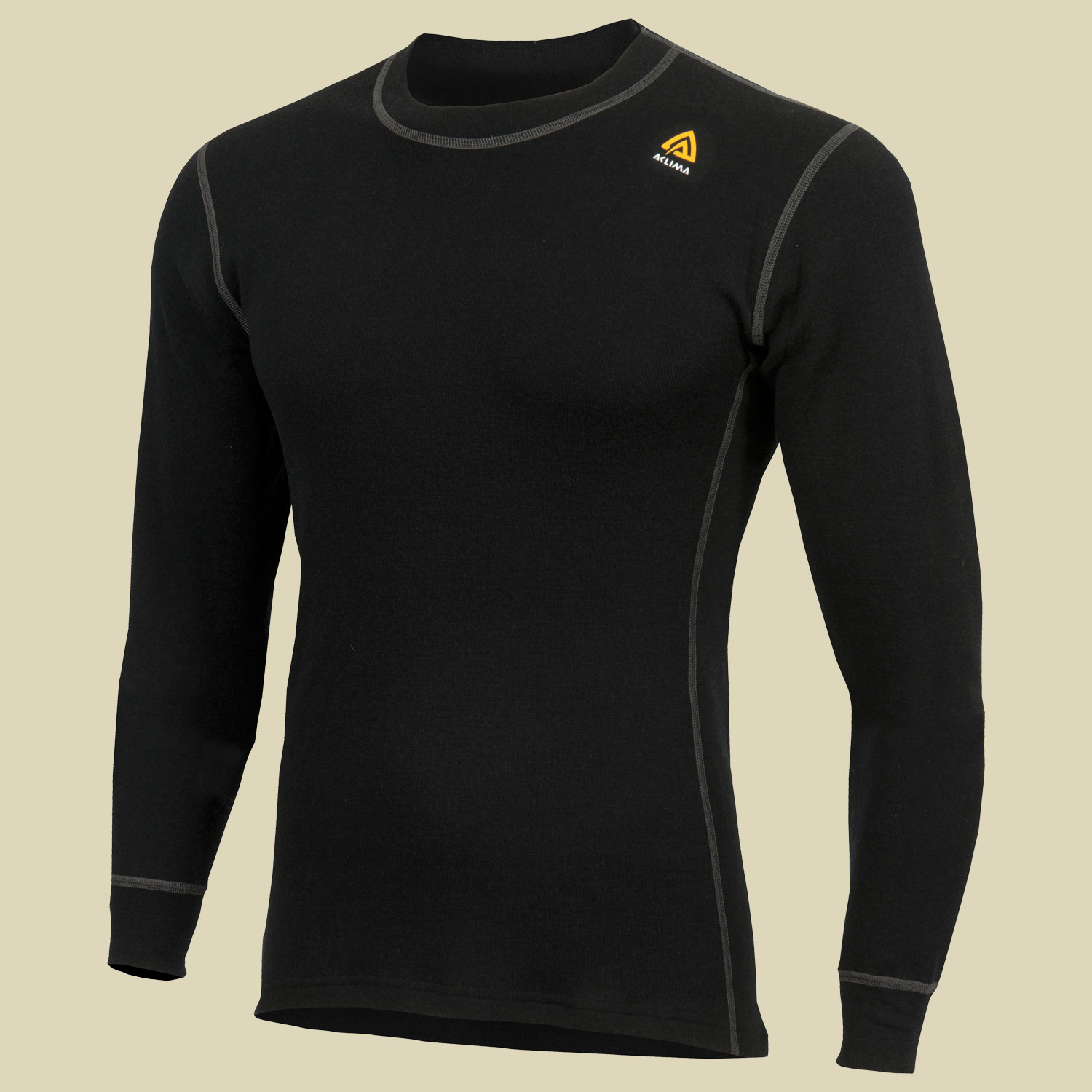 WarmWool Crew Neck Man Größe L Farbe jet black