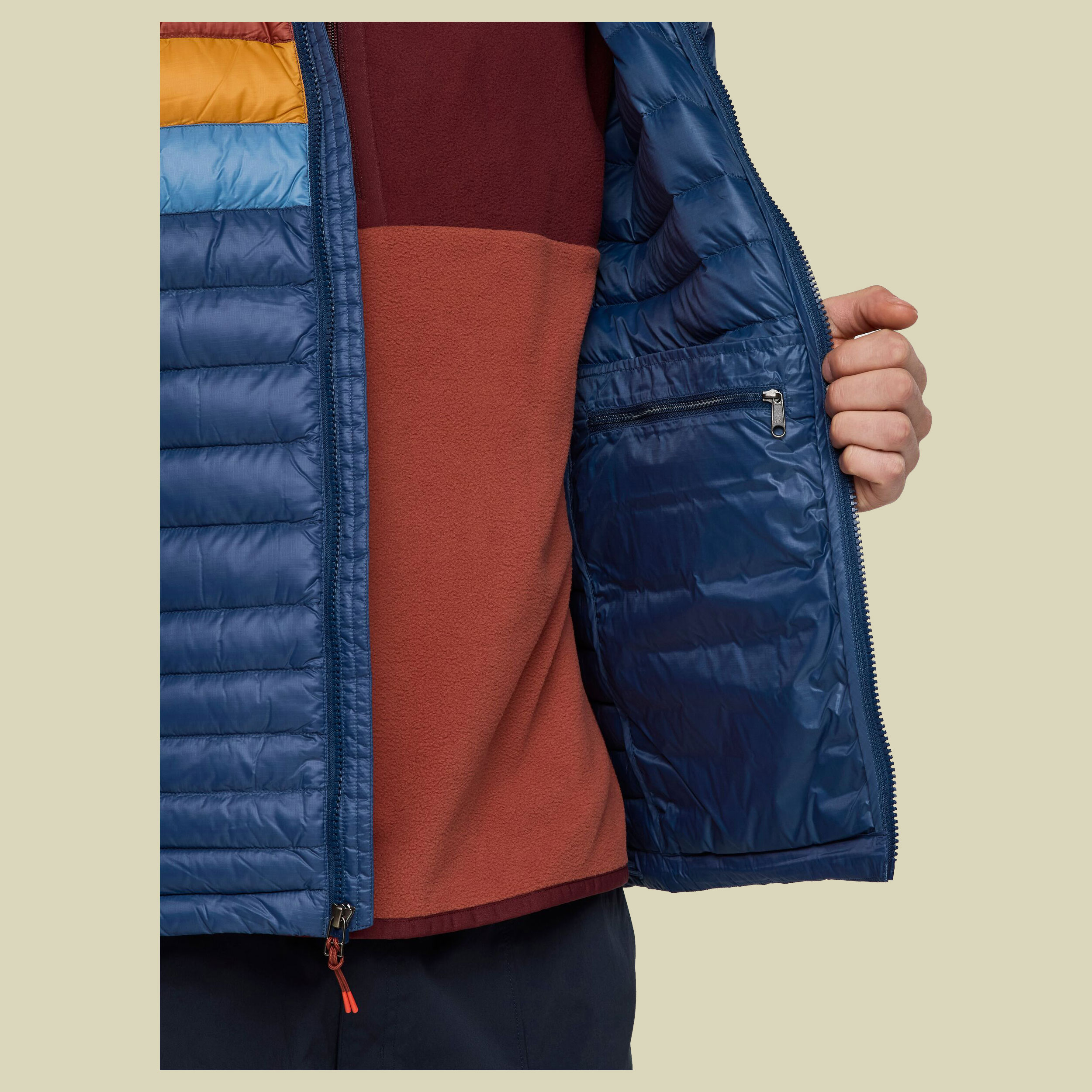 Fuego Down Hooded Jacket Men S blau