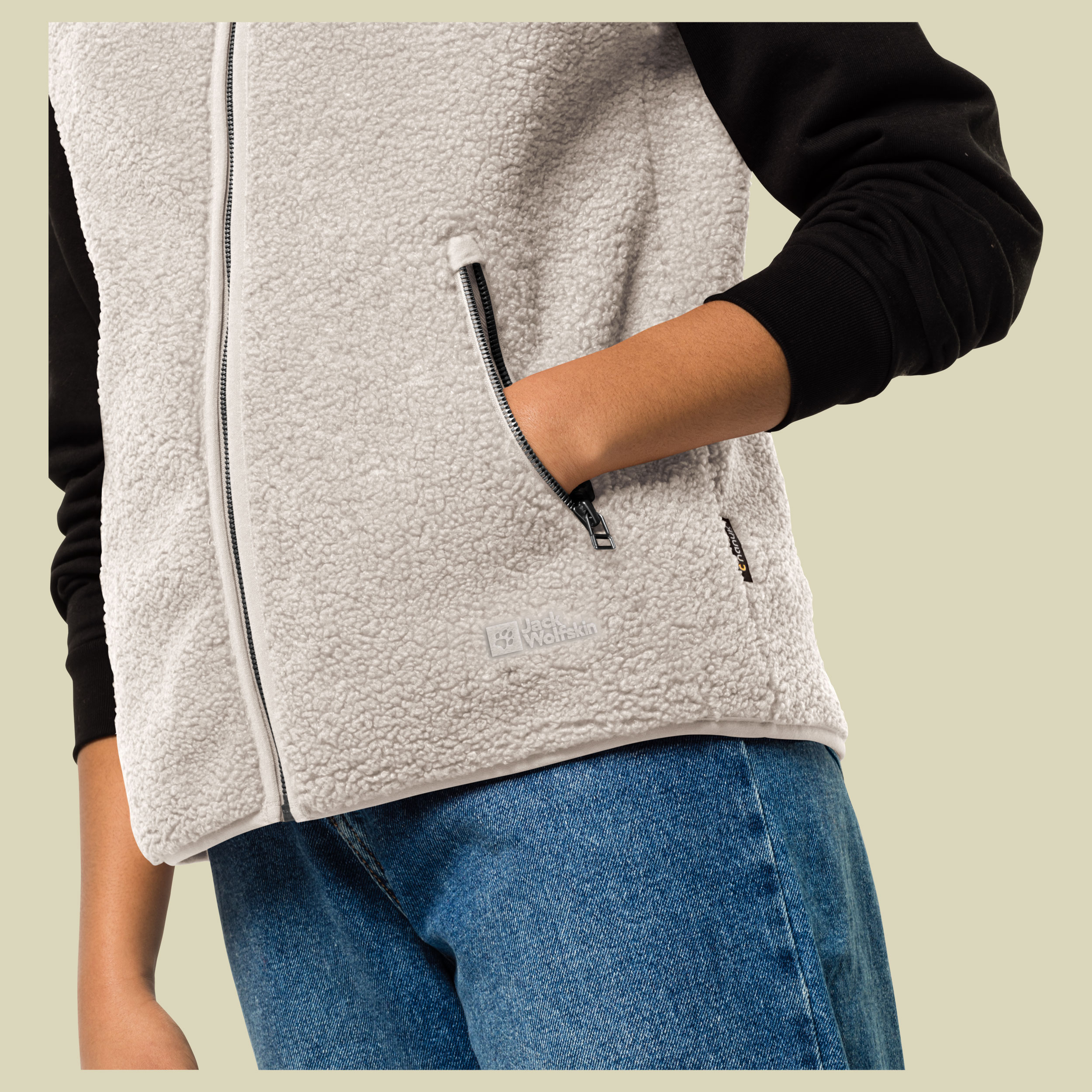 High Curl Vest Women Größe S Farbe winter pearl