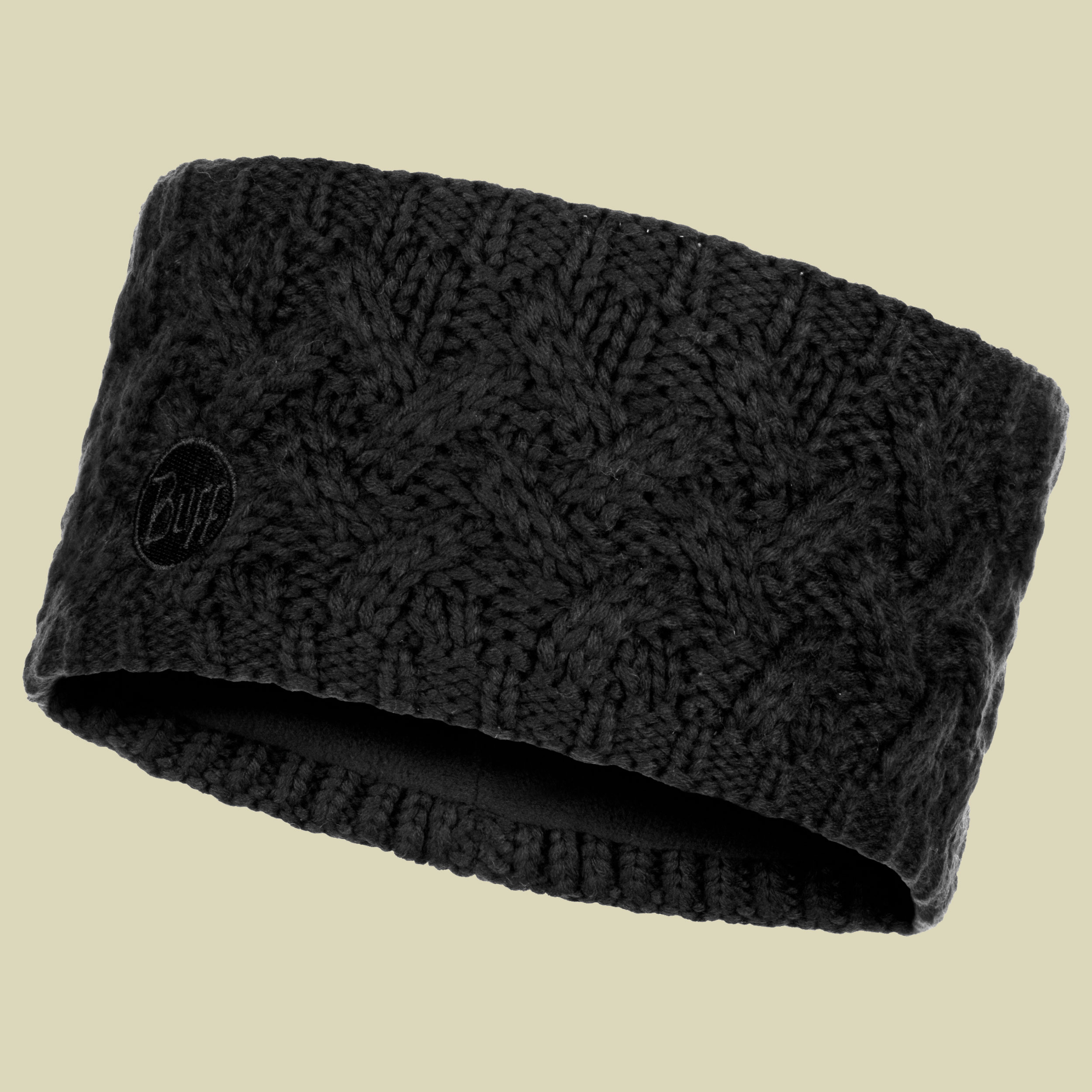Knitted & Polar Fleece Headband SAVVA Größe one size Farbe black