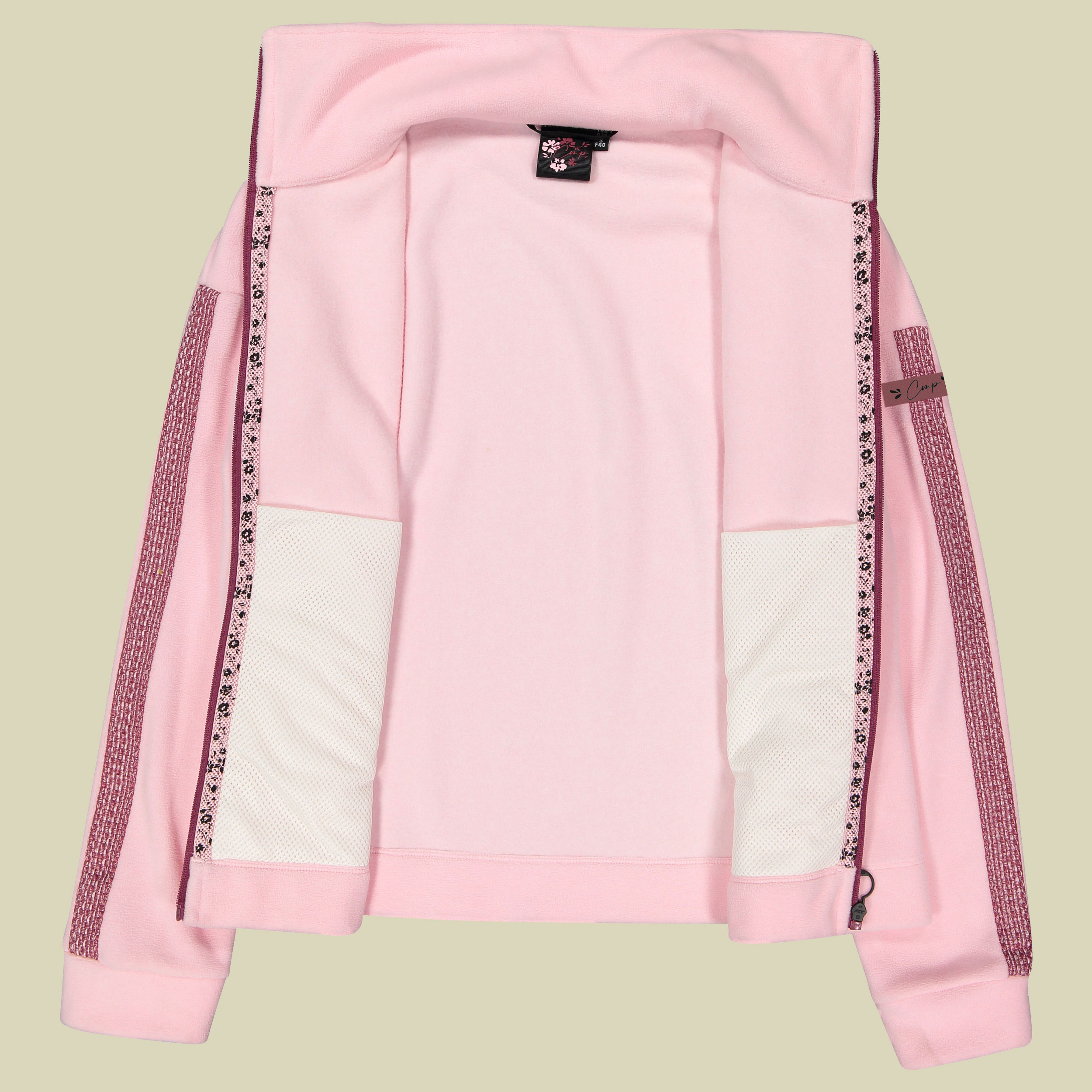 Woman Jacket Arctic Fleece 44 pink - Farbe pink melange