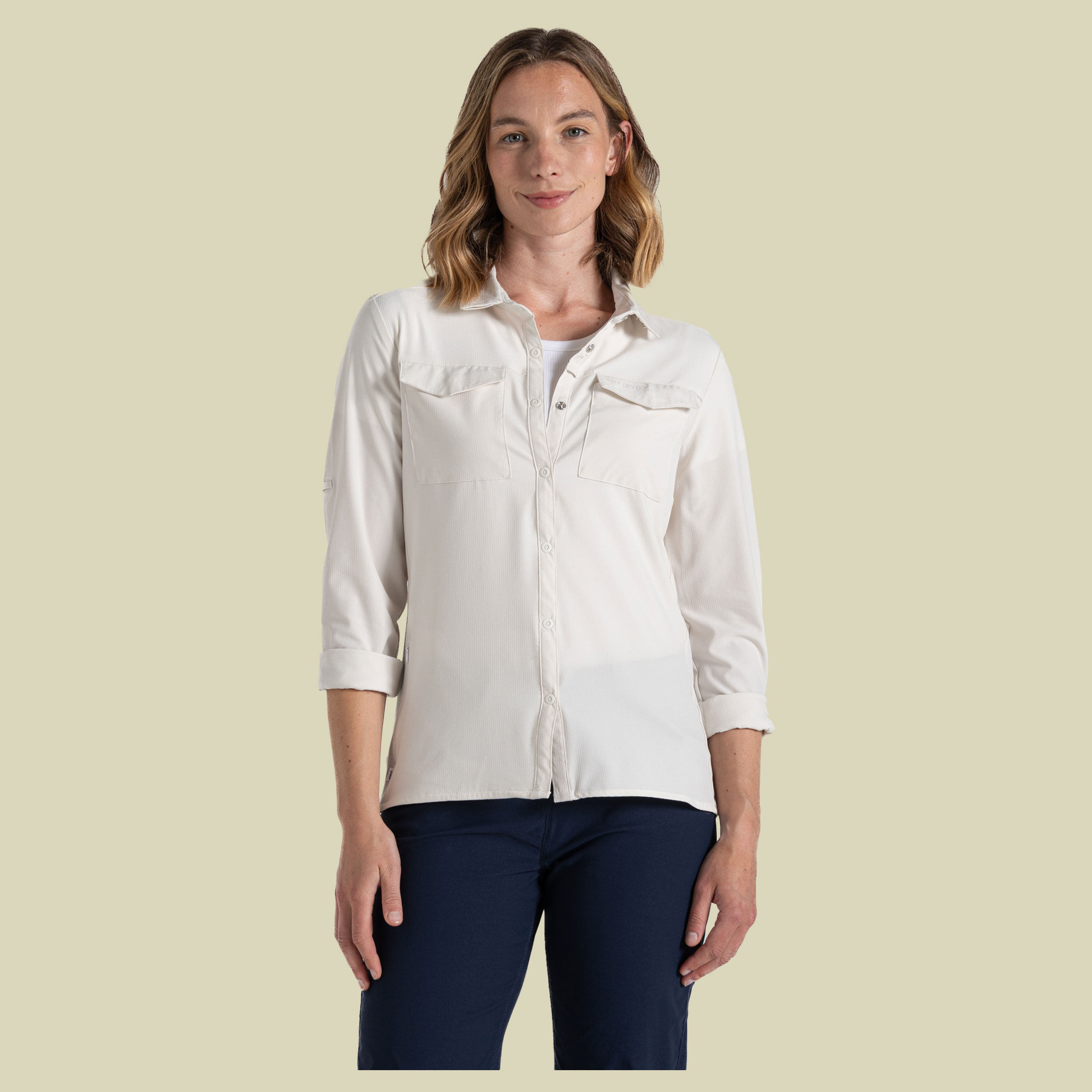 NosiLife Pro Long Sleeved Shirt V Women 40 beige - sea salt (UK 14)