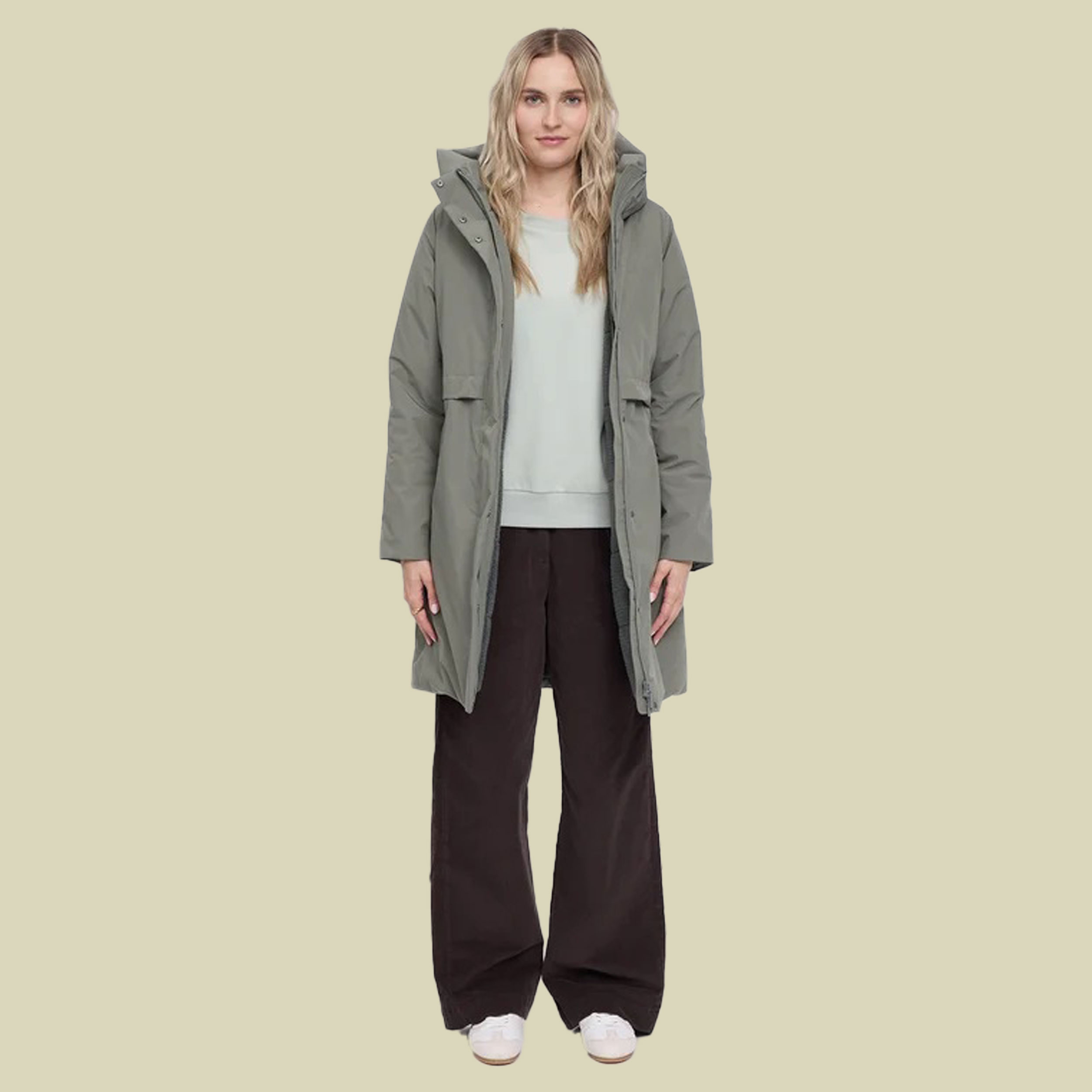 Basic Padded Parka Women L grün - light bottle