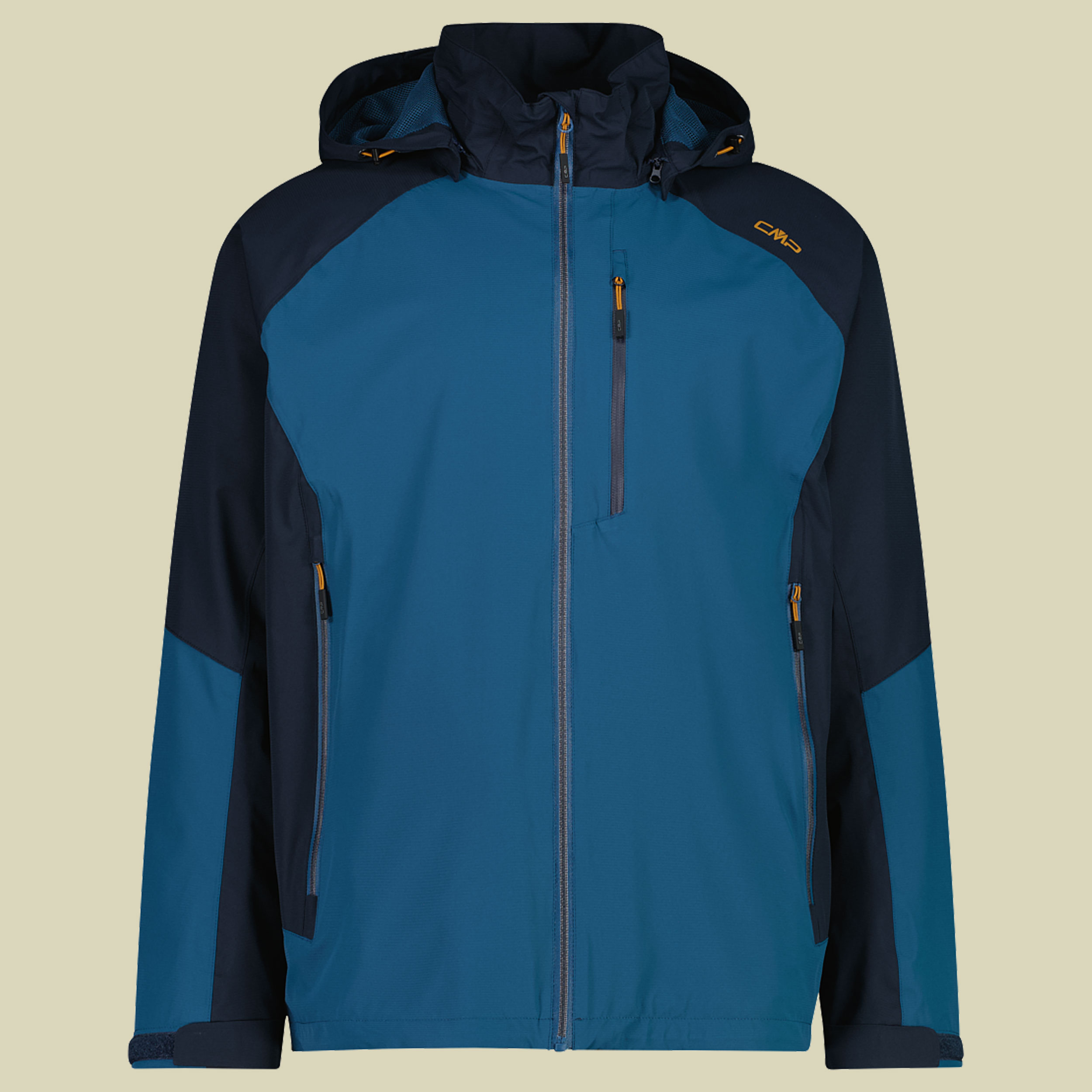 Man Jacket Zip Hood 56 blau - Farbe petroleum