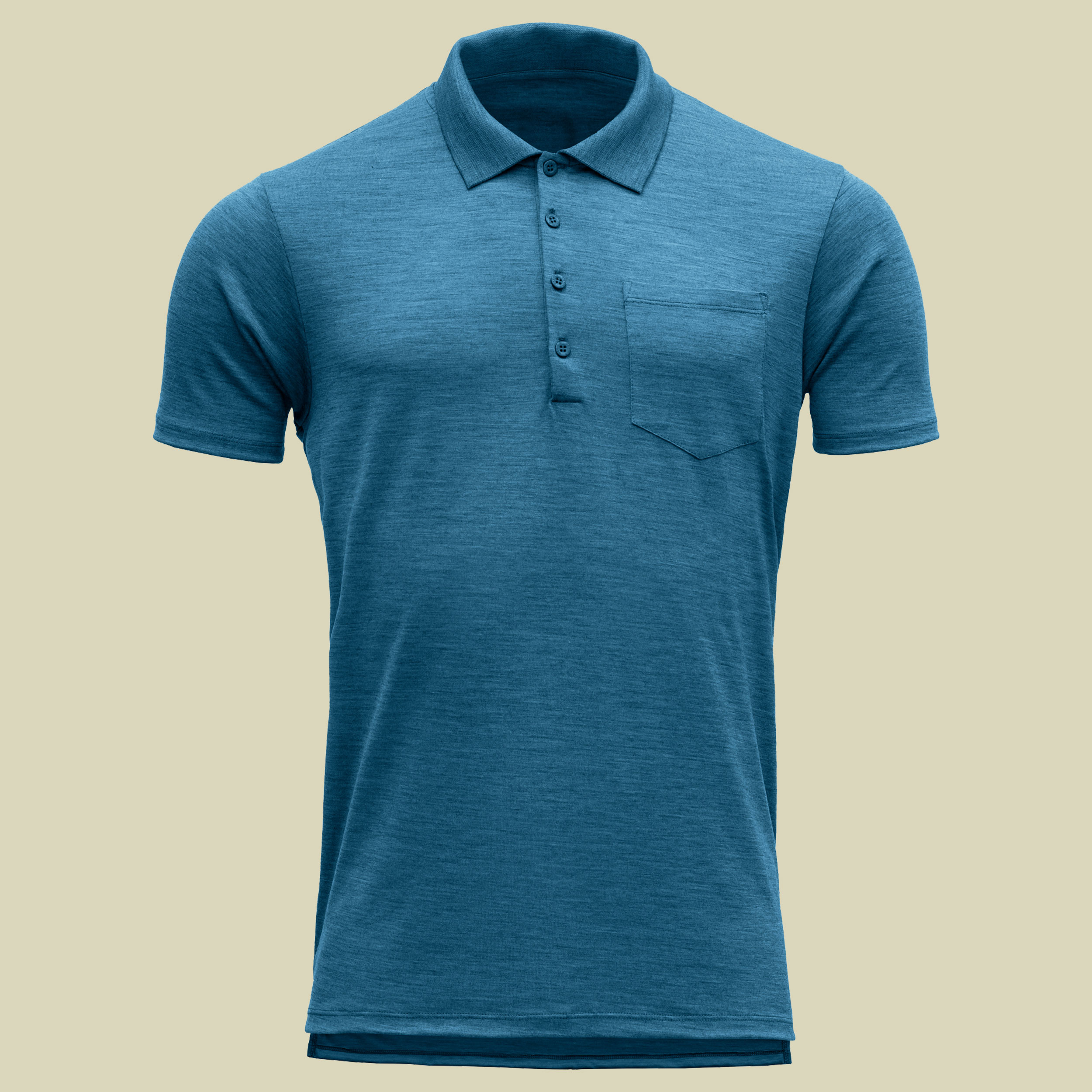 Grip Pique Shirt w/Pocket Men Größe S Farbe blue melange