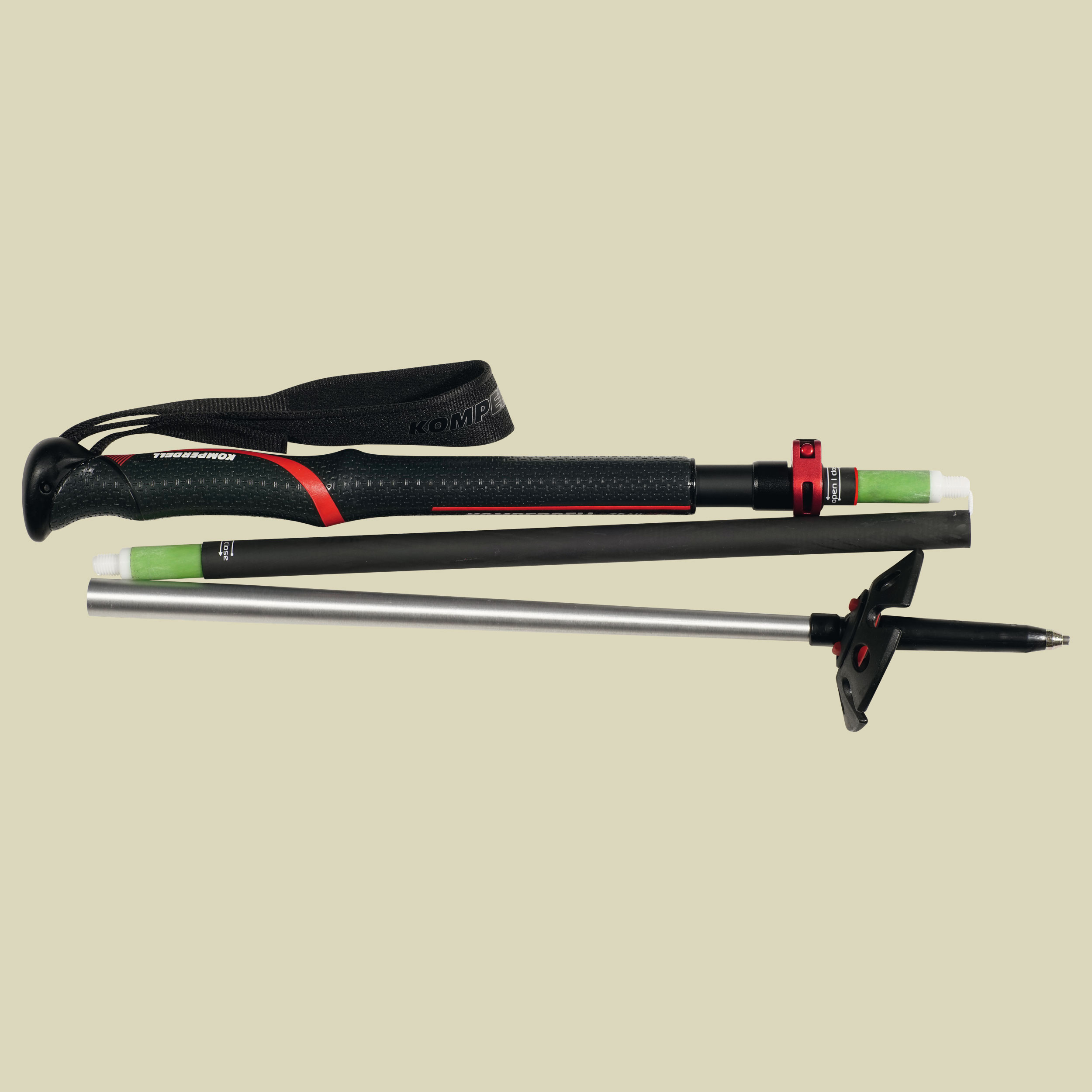 Carbon Expedition Vario 4 Compact Länge: bis 125cm Farbe: black/red