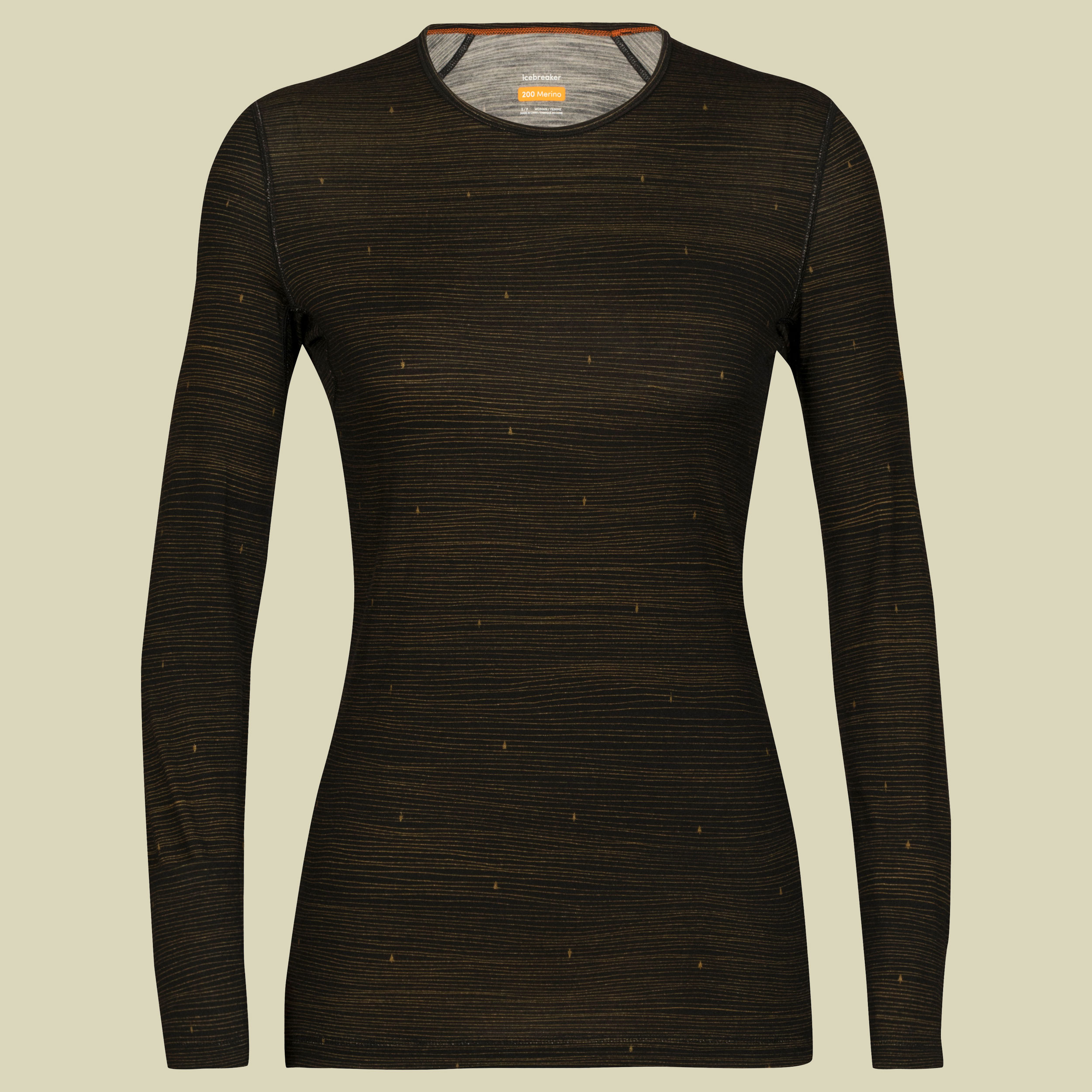 Oasis LS Crewe Ski Tracks Women Größe XL Farbe black/clove/aop