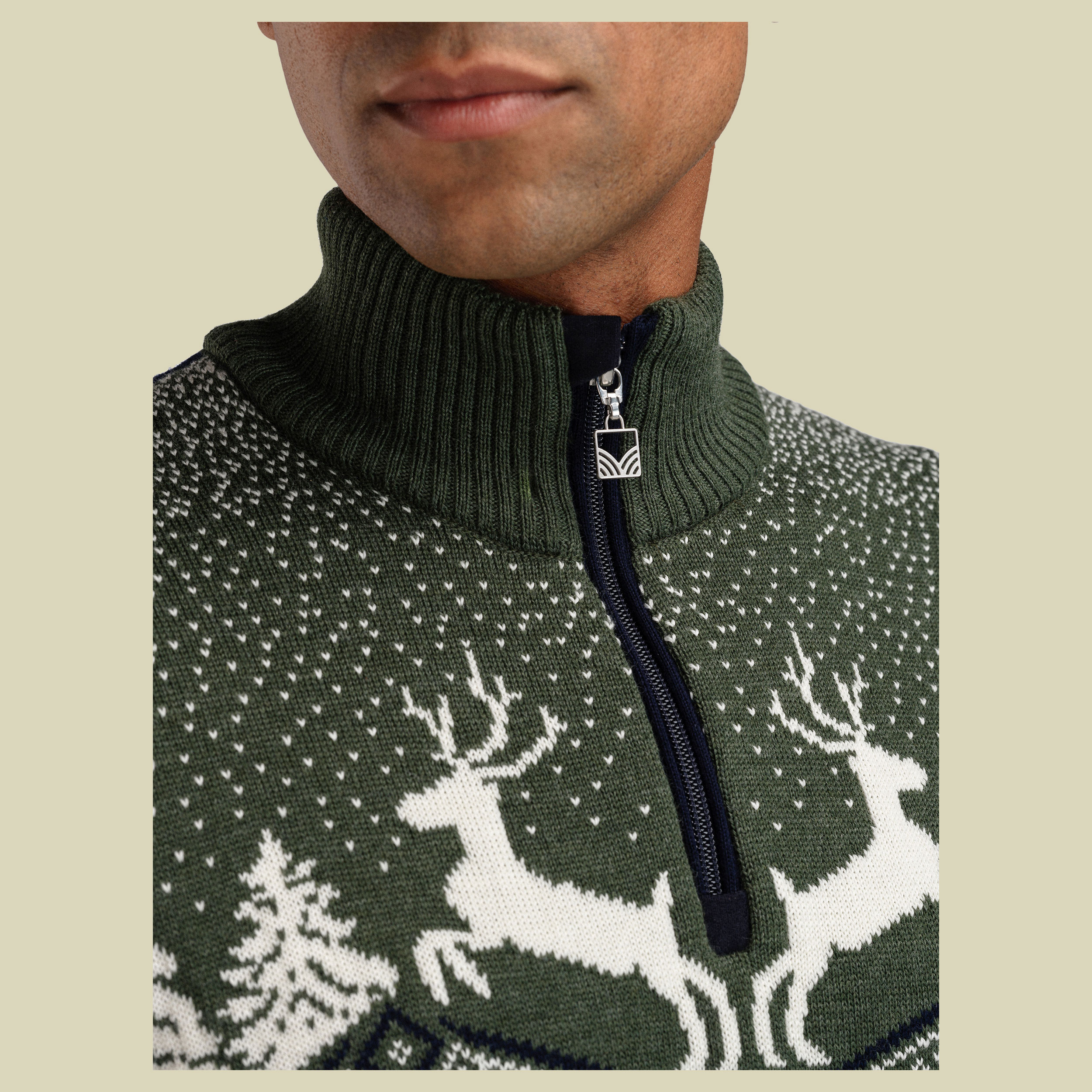 Dale Christmas Sweater Men grün XL - loden/off white/navy