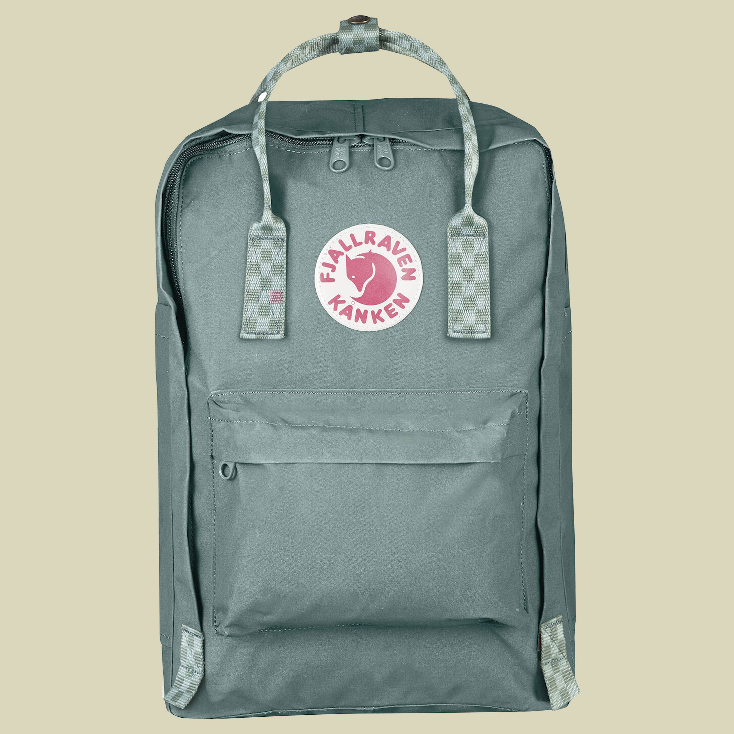 Kanken Laptop 15“ Volumen one size Farbe forest green-chess pattern