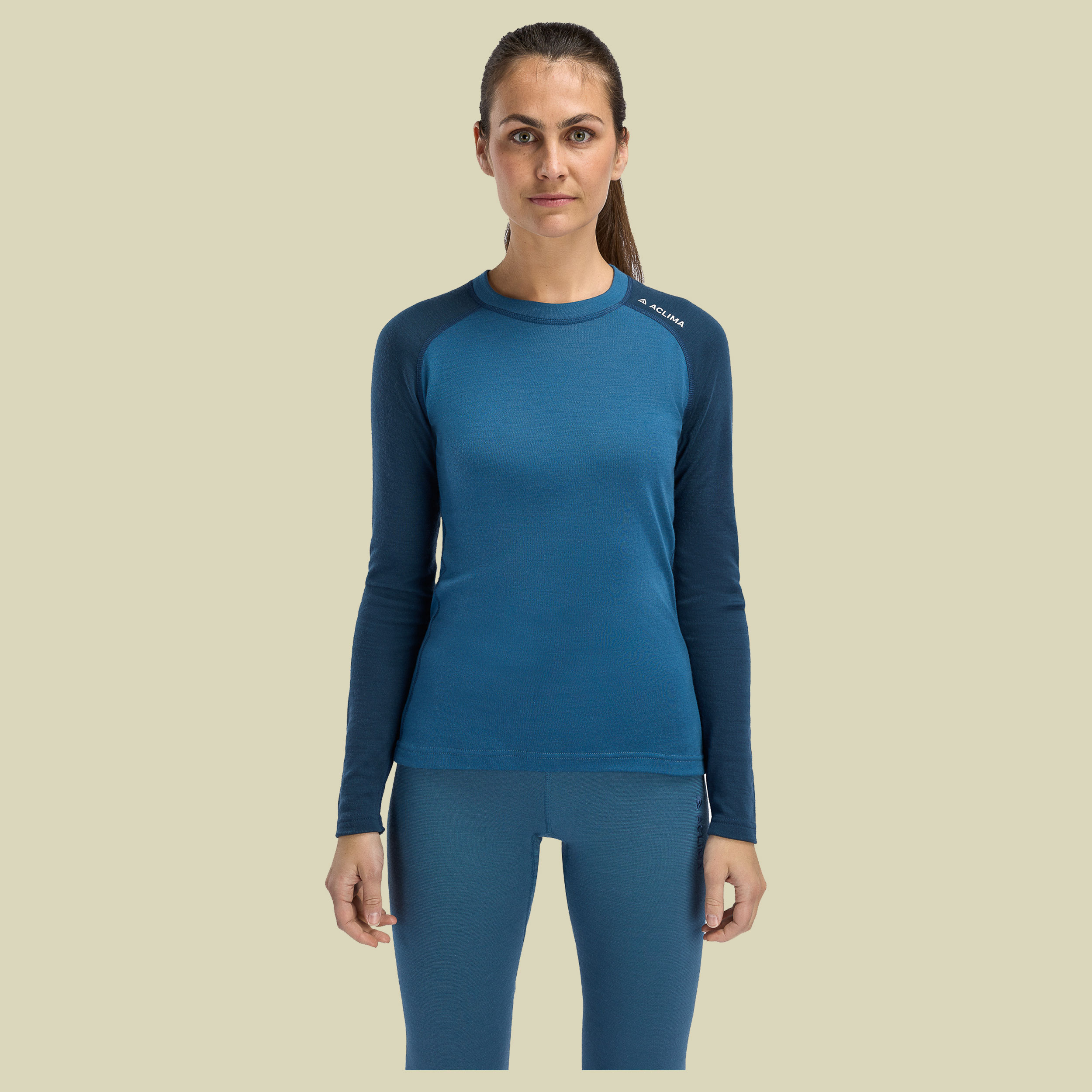 WarmWool Crew Neck Woman blue fusion S/Midnight Navy