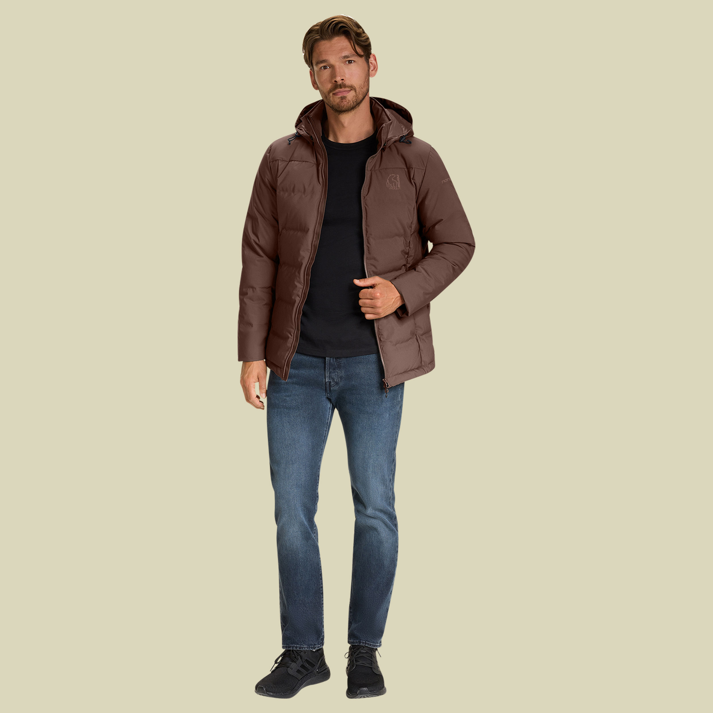 Akkarvik Bonded Down Jacket Men braun1 XL - rocky road