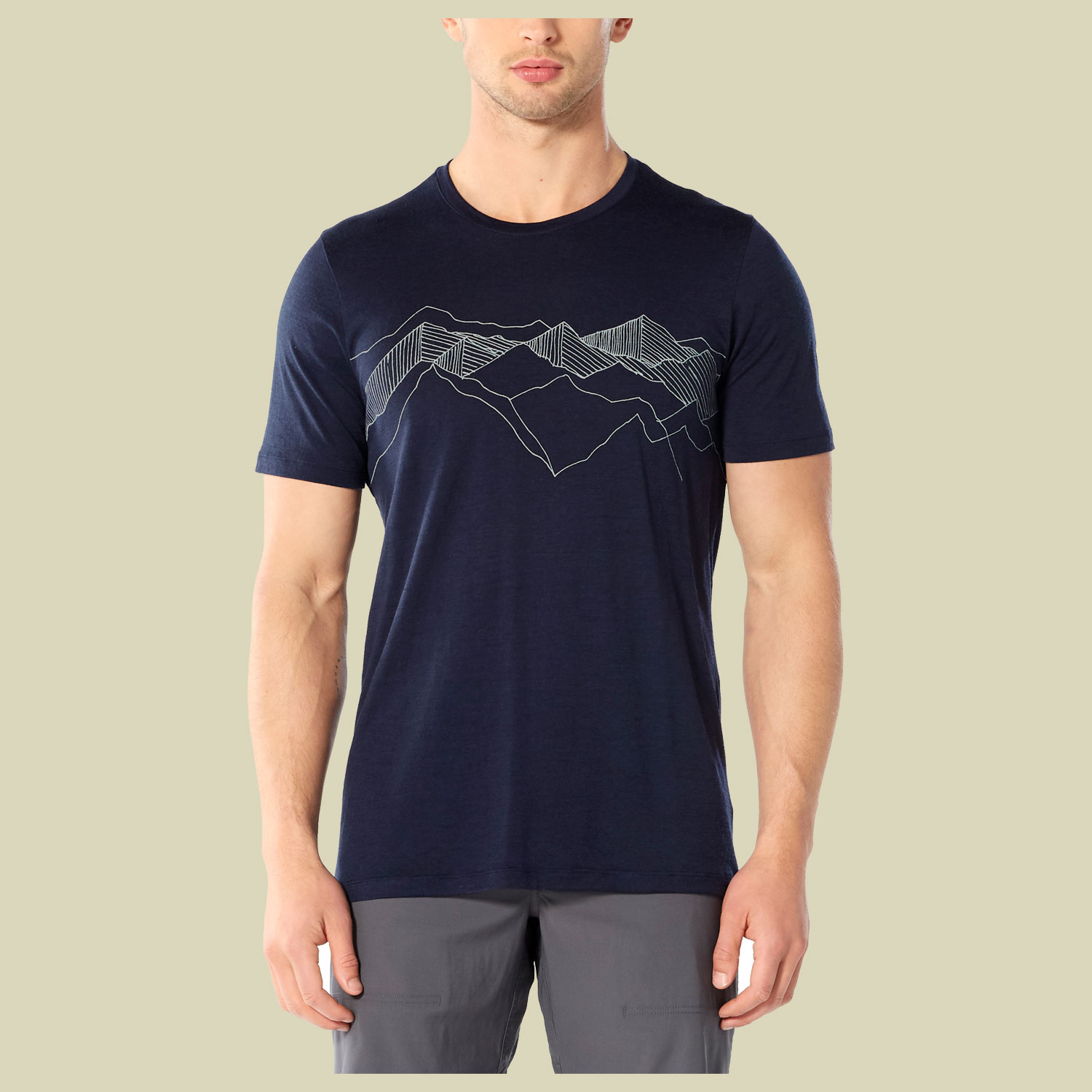 Tech Lite SS Crewe Men Artist Tees Größe S Farbe peak patterns midnight navy