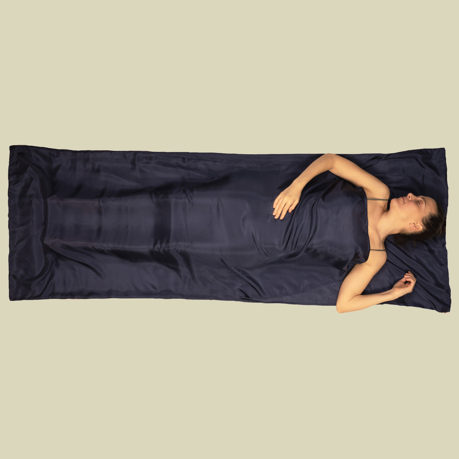 Sleepwell Silk Liner Größe 210 x 90 cm Farbe navy