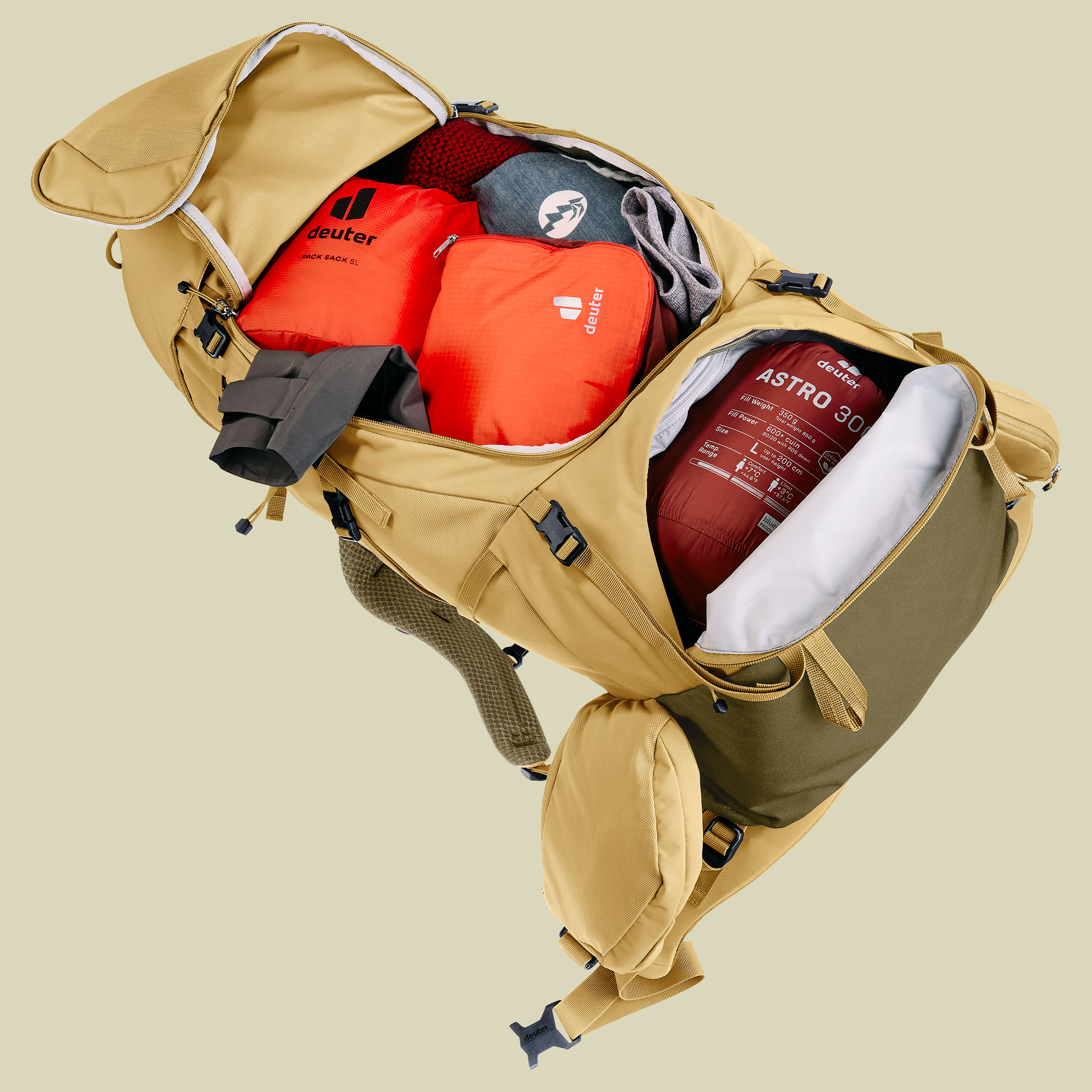 Aircontact Core 45+10 SL Women 45 + 10 gelb - savanna-nori