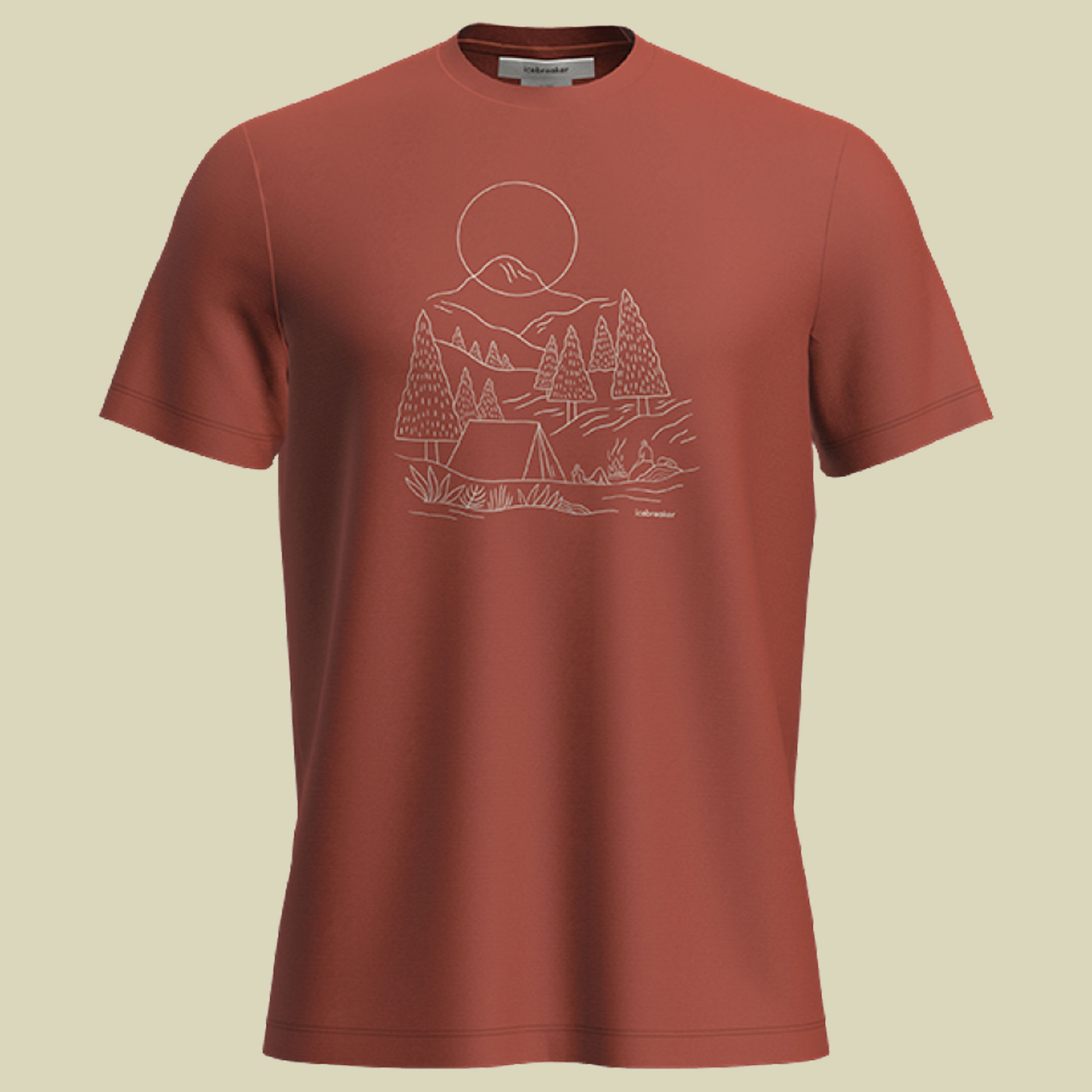 Merino 150 Tech Lite III SS Tee Sunset Camp Men L rot - molten