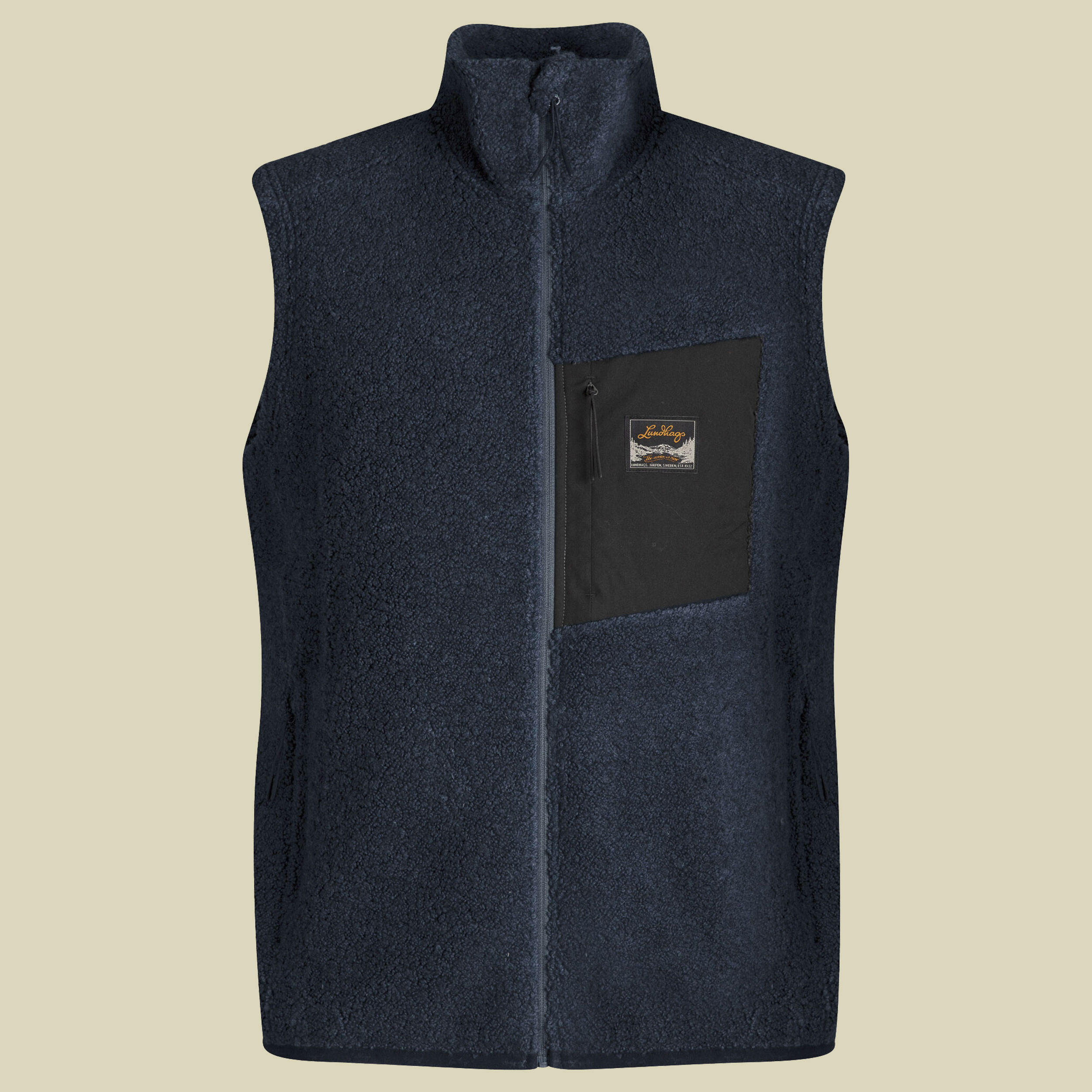 Flok Wool Pile Vest Men Größe M  Farbe light navy