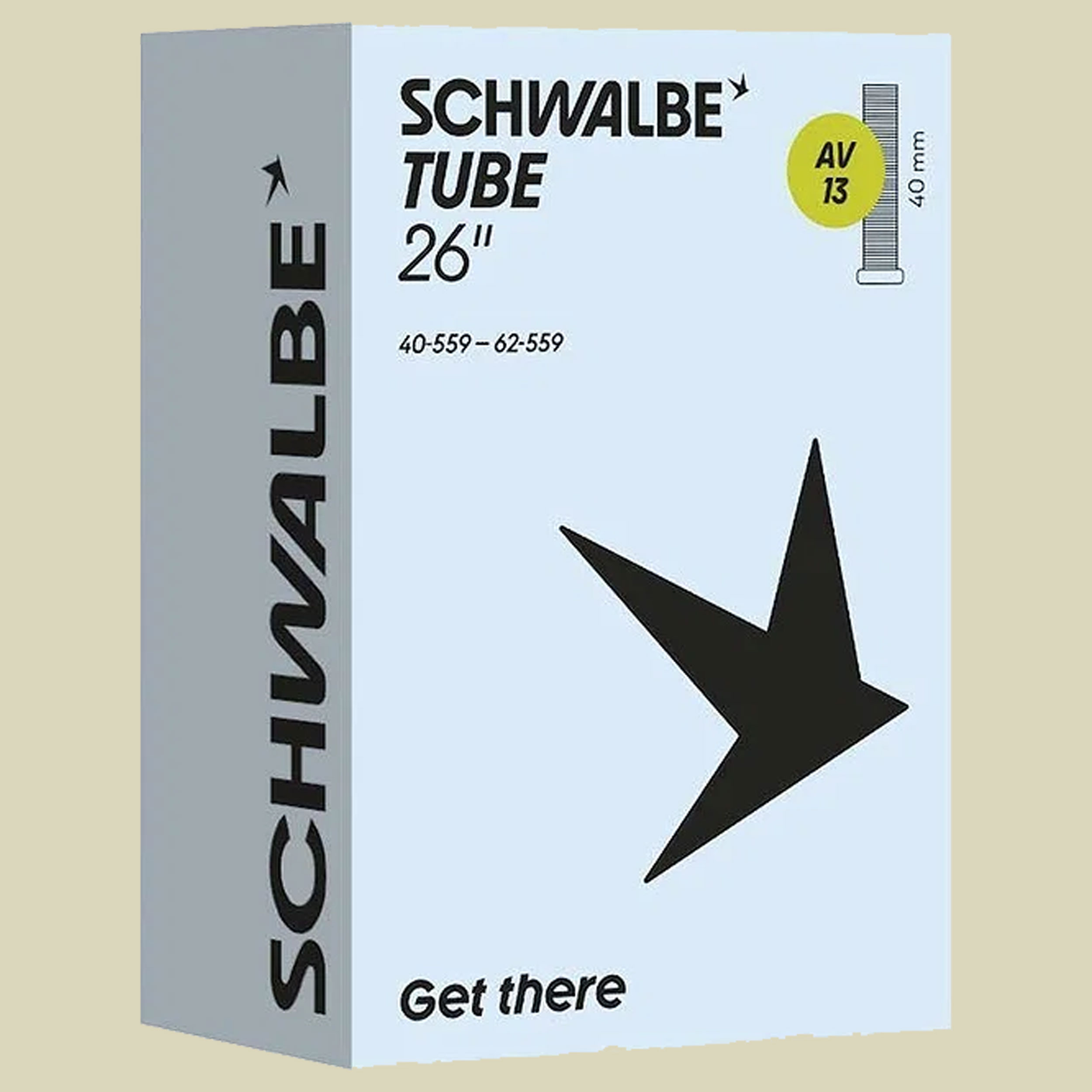 Schwalbe Fahrradschlauch AV Ventil Nr. 13 26" 40mm 40/62-559