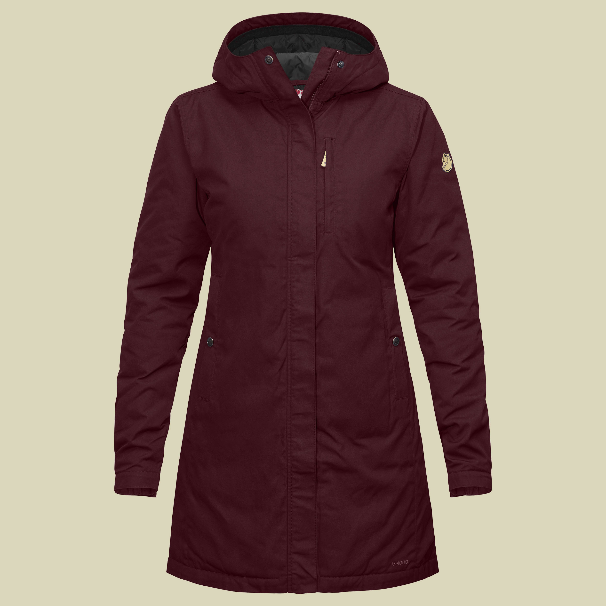 Kiruna Padded Parka Women Größe S Farbe dark garnet