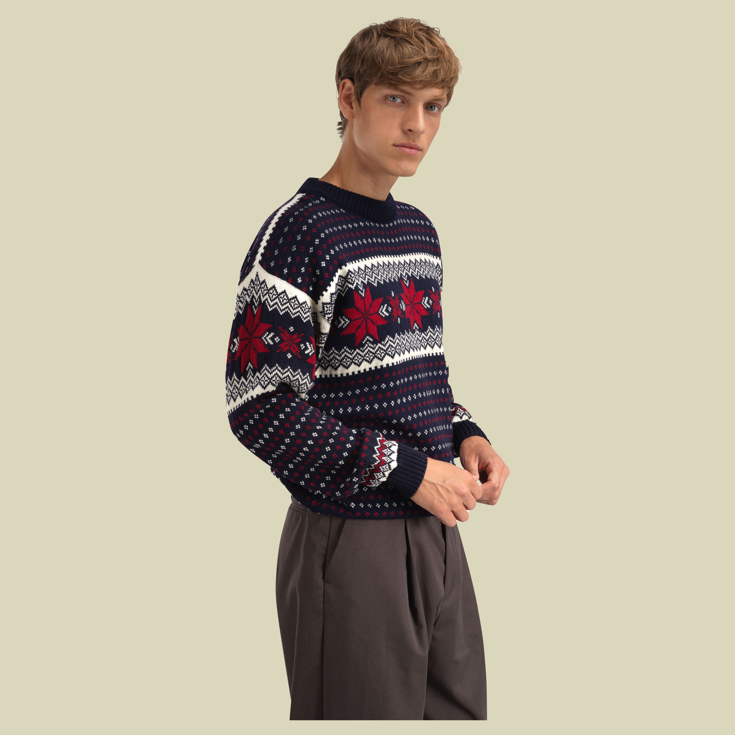 Egersund Masc. Sweater Men XL blau - marine offwhite