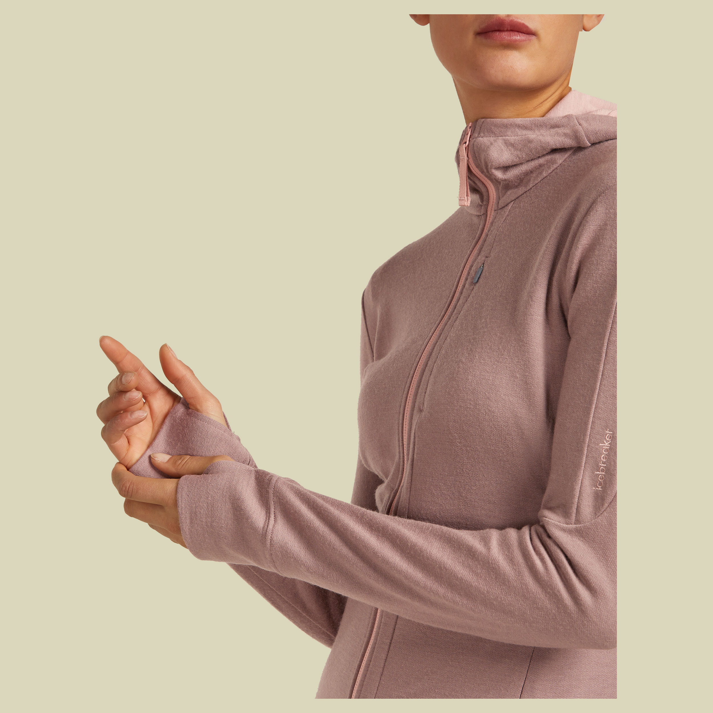 Merino 260 Quantum IV LS Zip Hoodie Women XL braun - summit/blush
