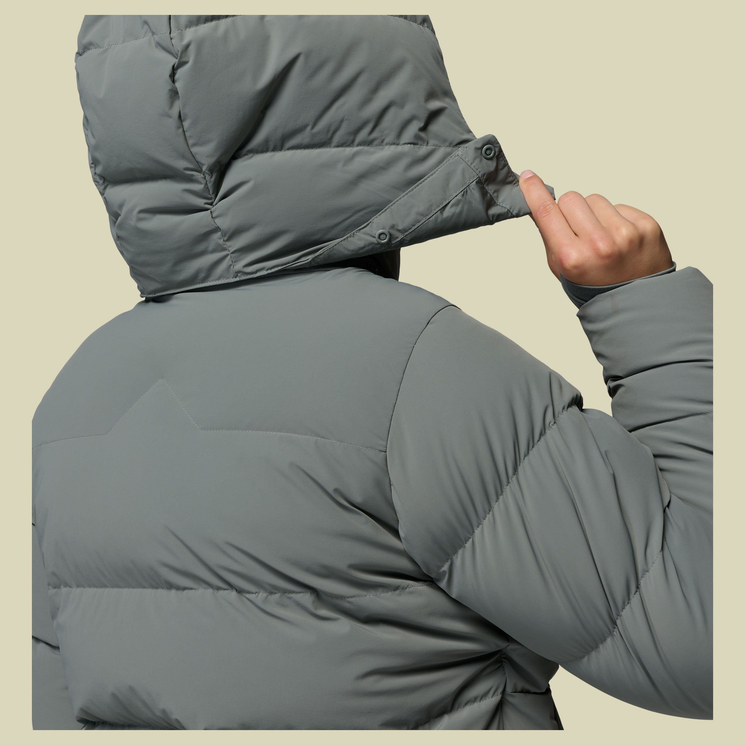 Amaze Puff Hooded Jacket Women S grau- sedona sage