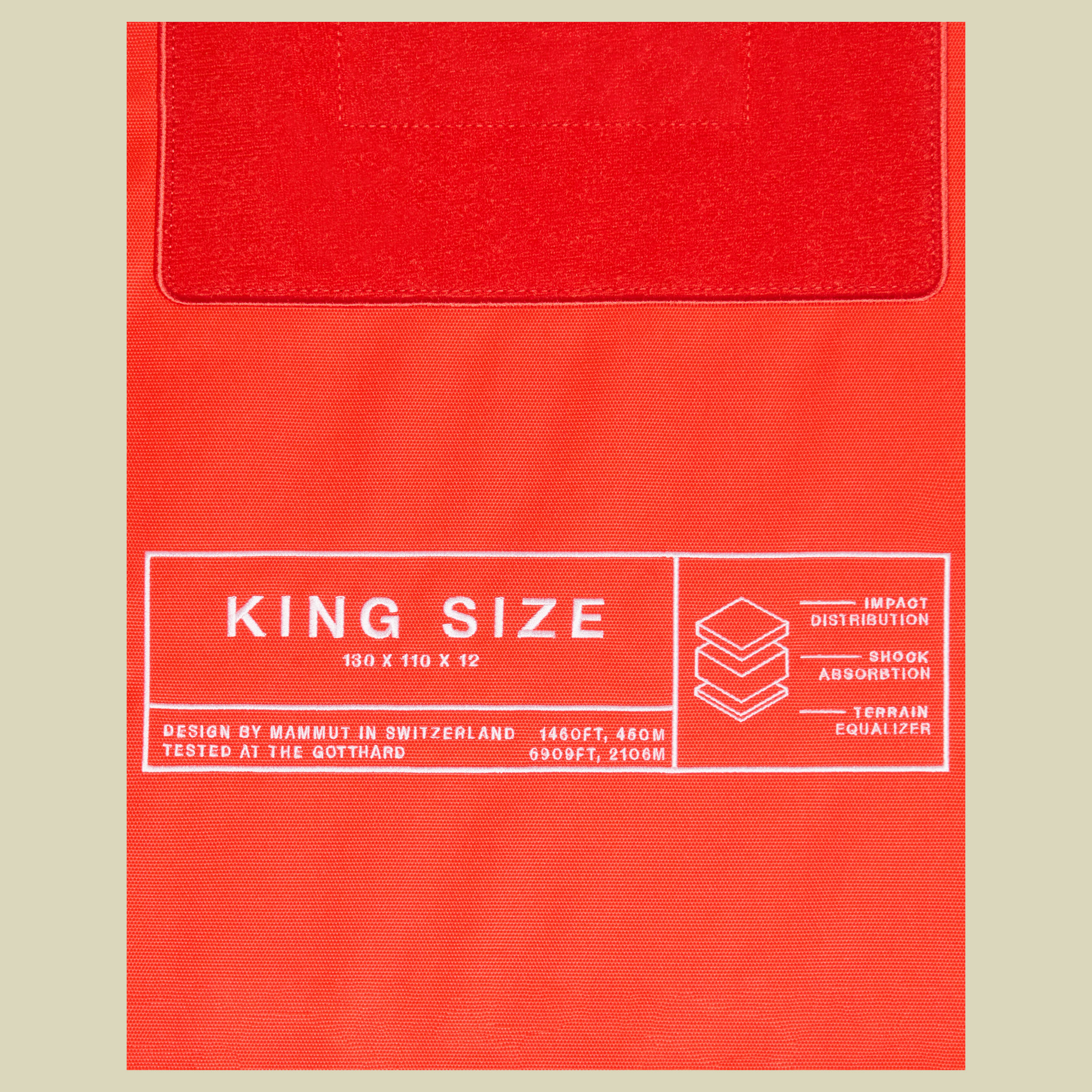 King Size Crash Pad rot - Farbe mammut red