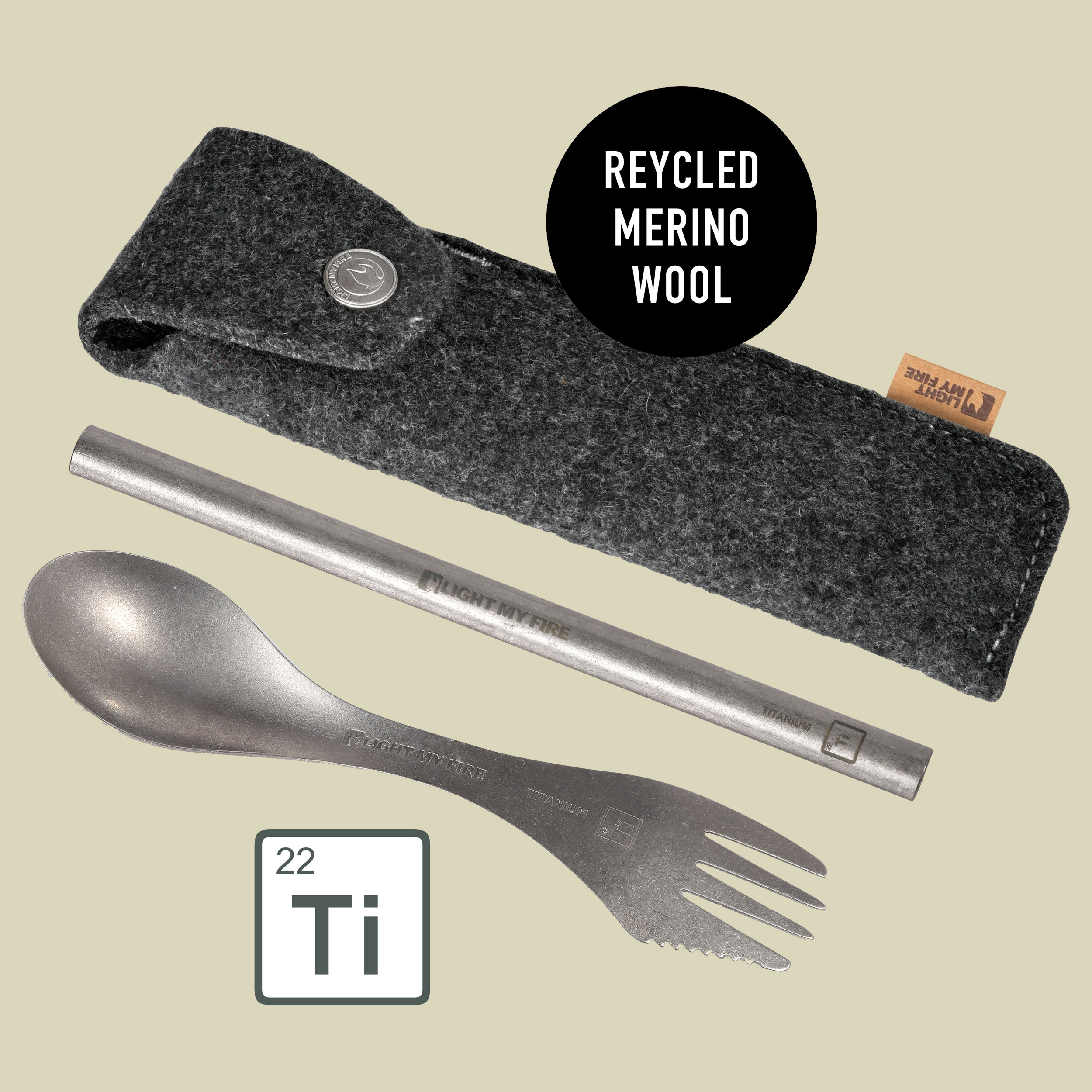 Spork'n Straw Kit Titanium