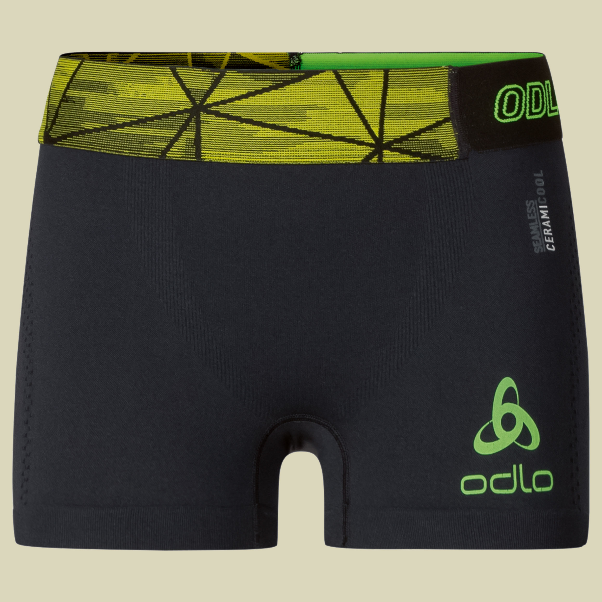 Ceramicool seamless Boxer Men Größe M Farbe black- safety yellow
