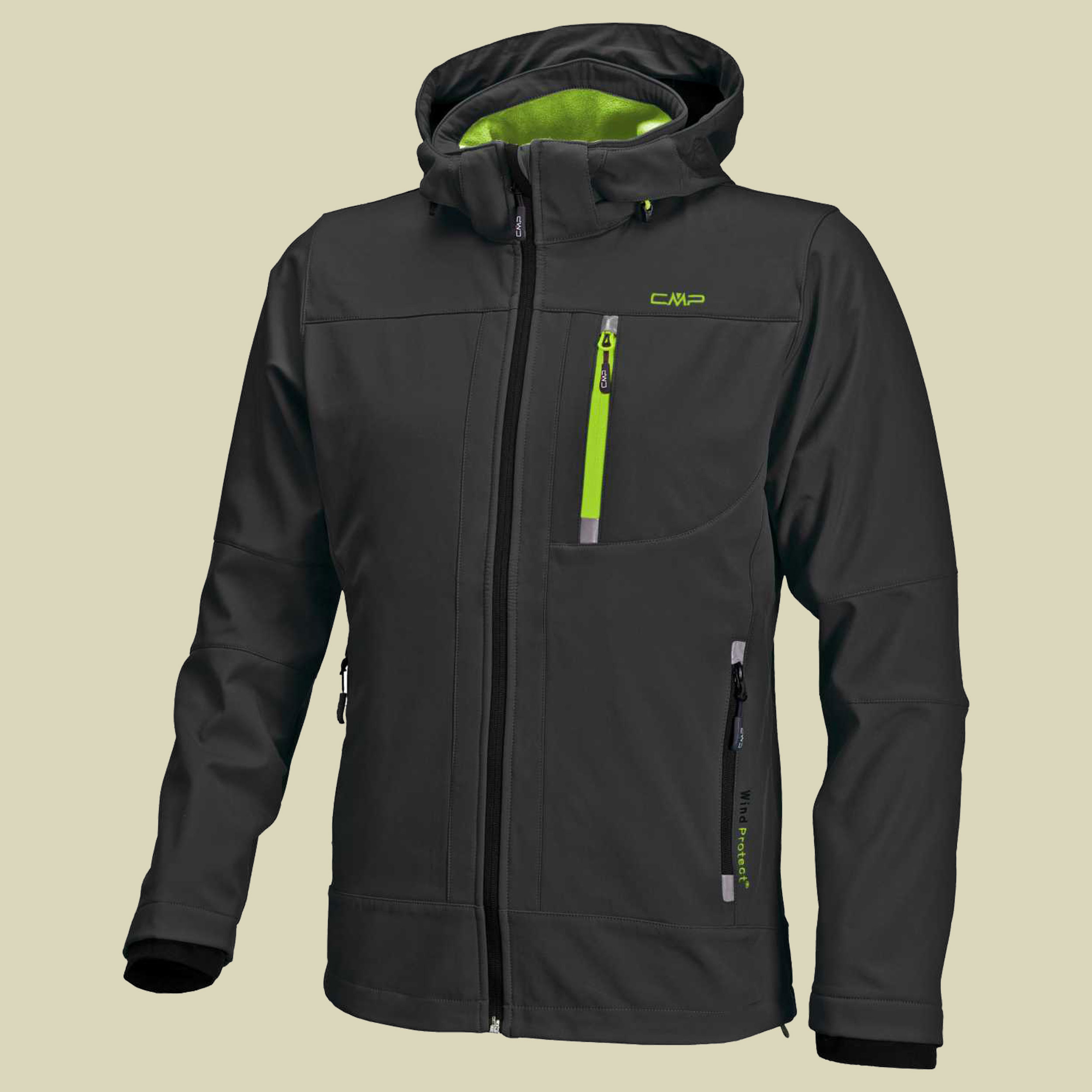 Man Softshell Jacket Zip Hood CMP 3A01787 Größe S Farbe anthracite- cedro nero