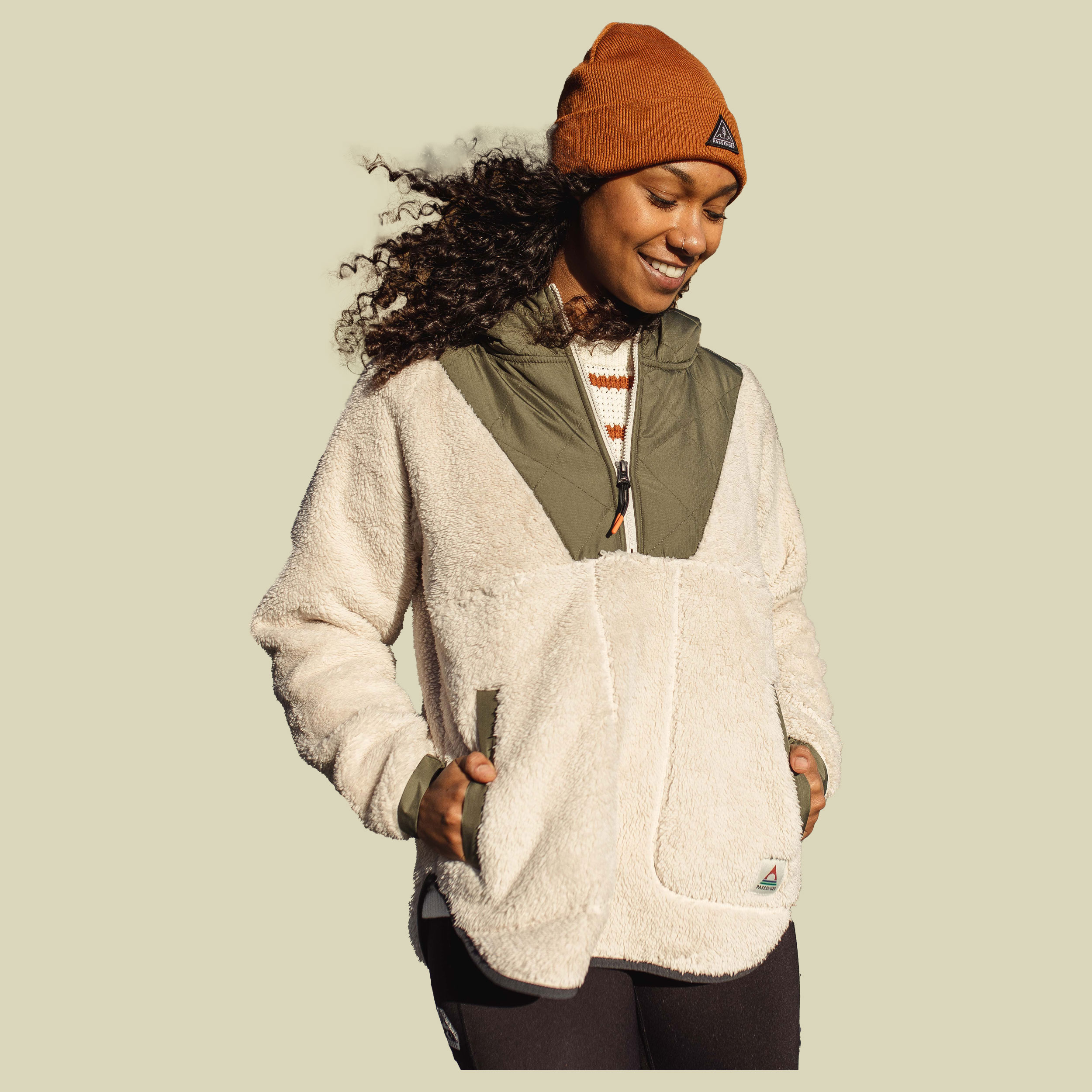 Beaumont recycled Sherpa Hooded Fleece 2.0 Women S weiß II - vintage