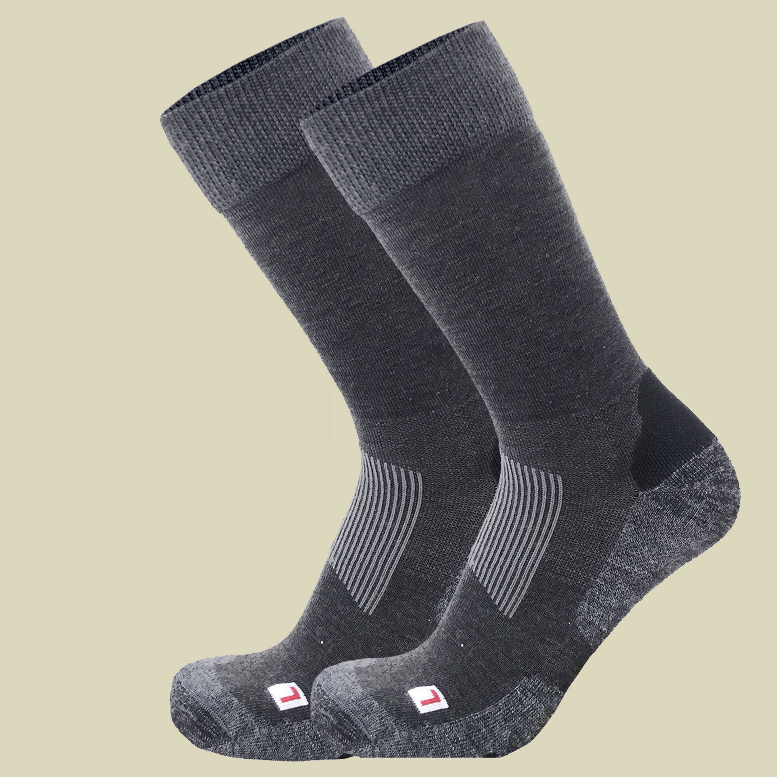 Wapiti Merino Trekkingsocken Doppelpack Größe 45-47 Farbe anthrazit