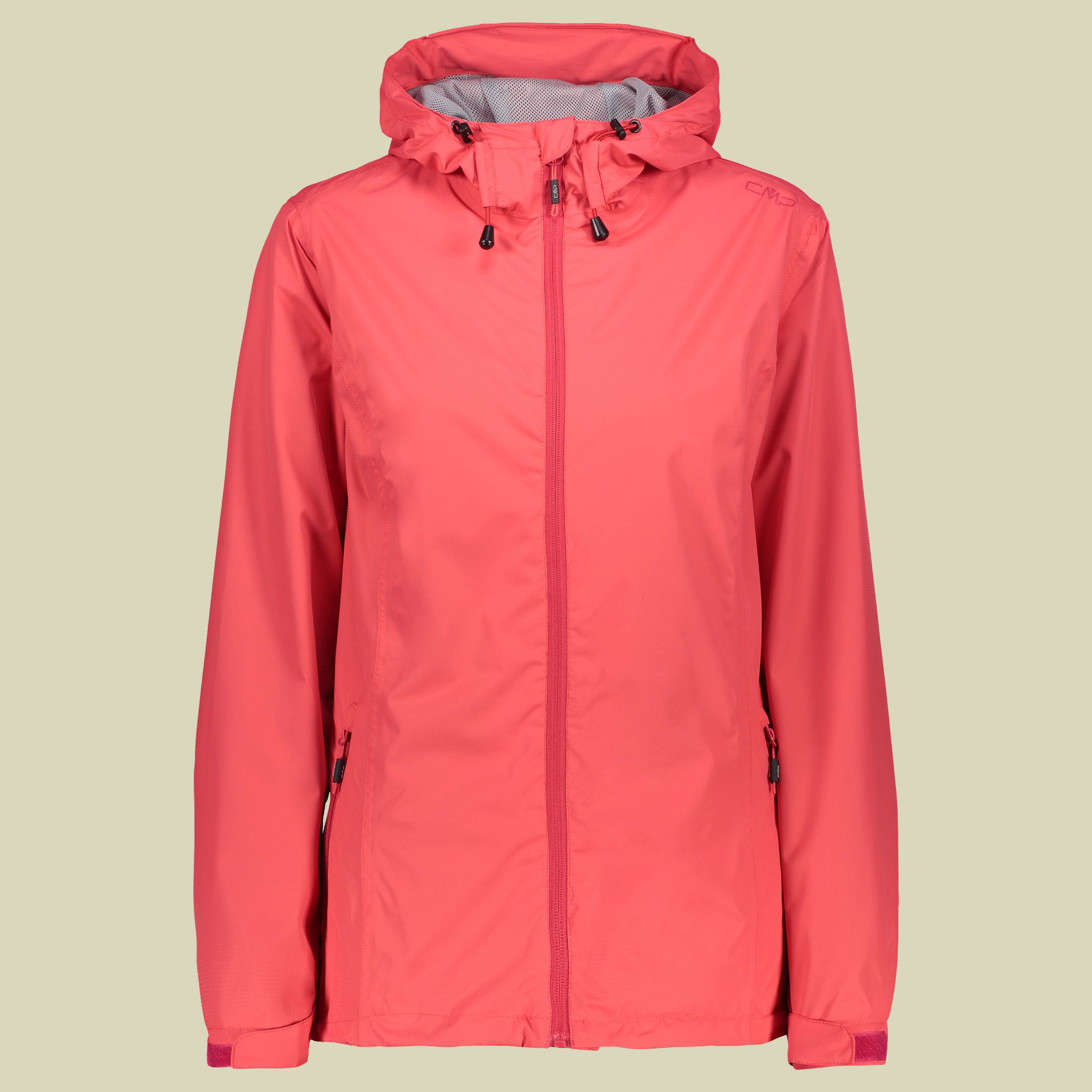 Woman Rain Jacket Fix Hood 39X6636 Größe 38 Farbe C712 corallo
