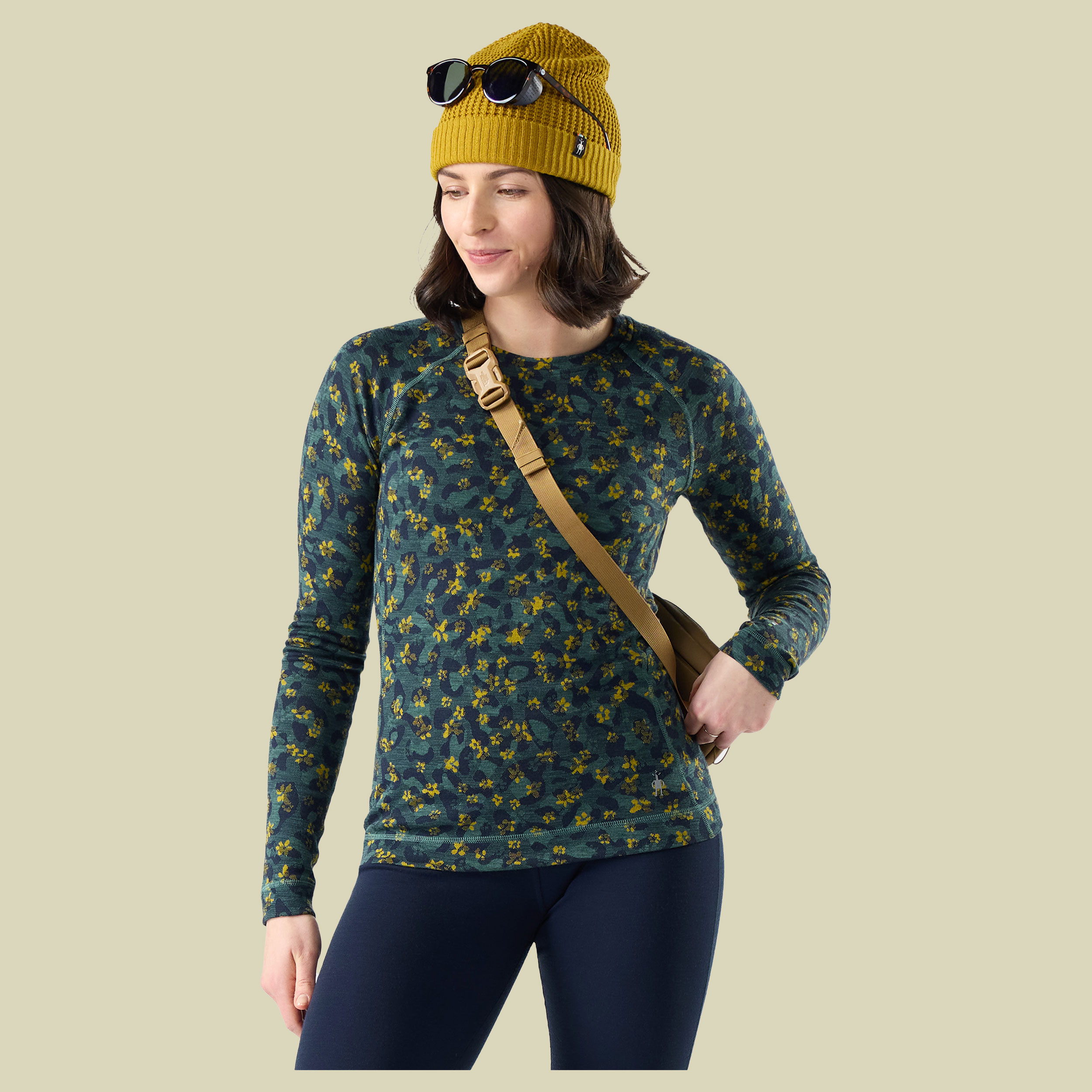 Classic Thermal Merino Baselayer Women XL mehrfarbig - dark teal wild blossom