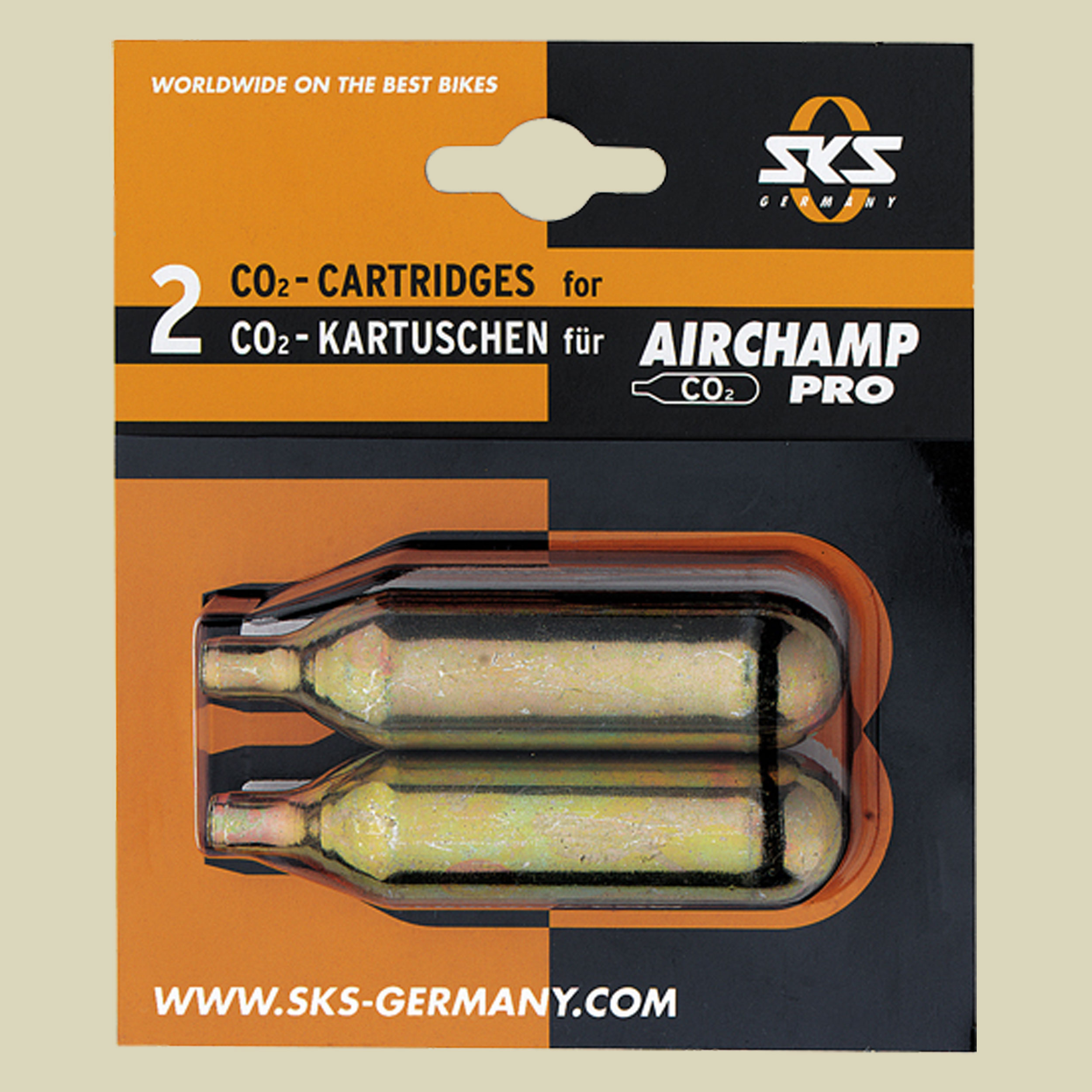 CO² Ersatzkartuschen für Airchamp 5er Pack ohne Gewinde