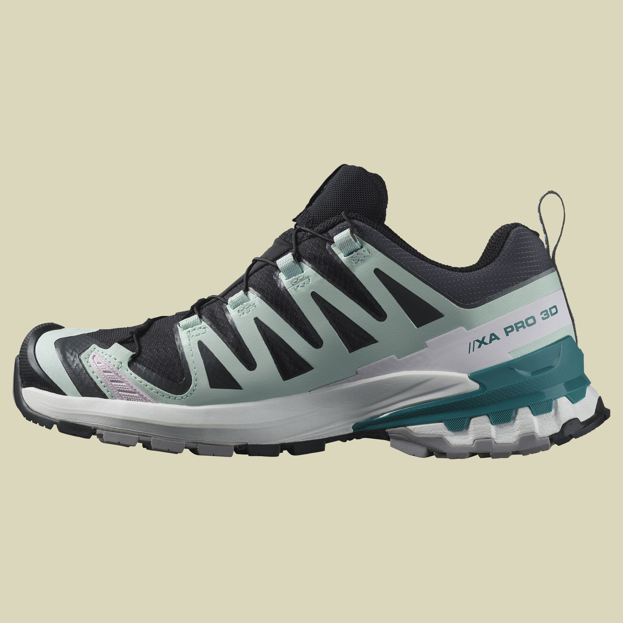 XA PRO 3D V9 GTX Women grau UK 7,5 - black/bleached aqua/harbor blue