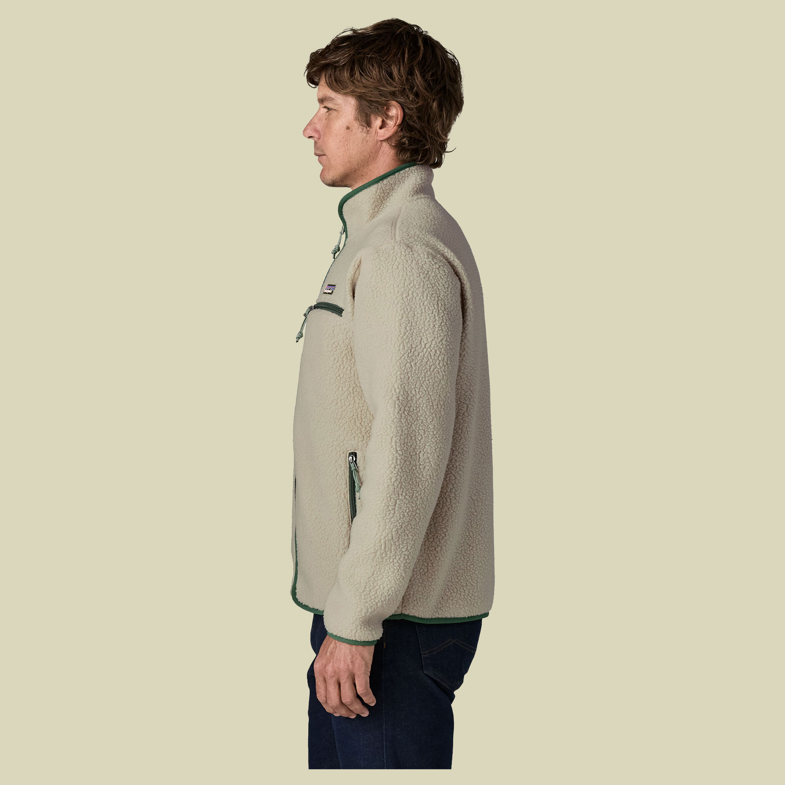 Retro Pile Jacket Men XL mehrfarbig - pelican w/canopy green