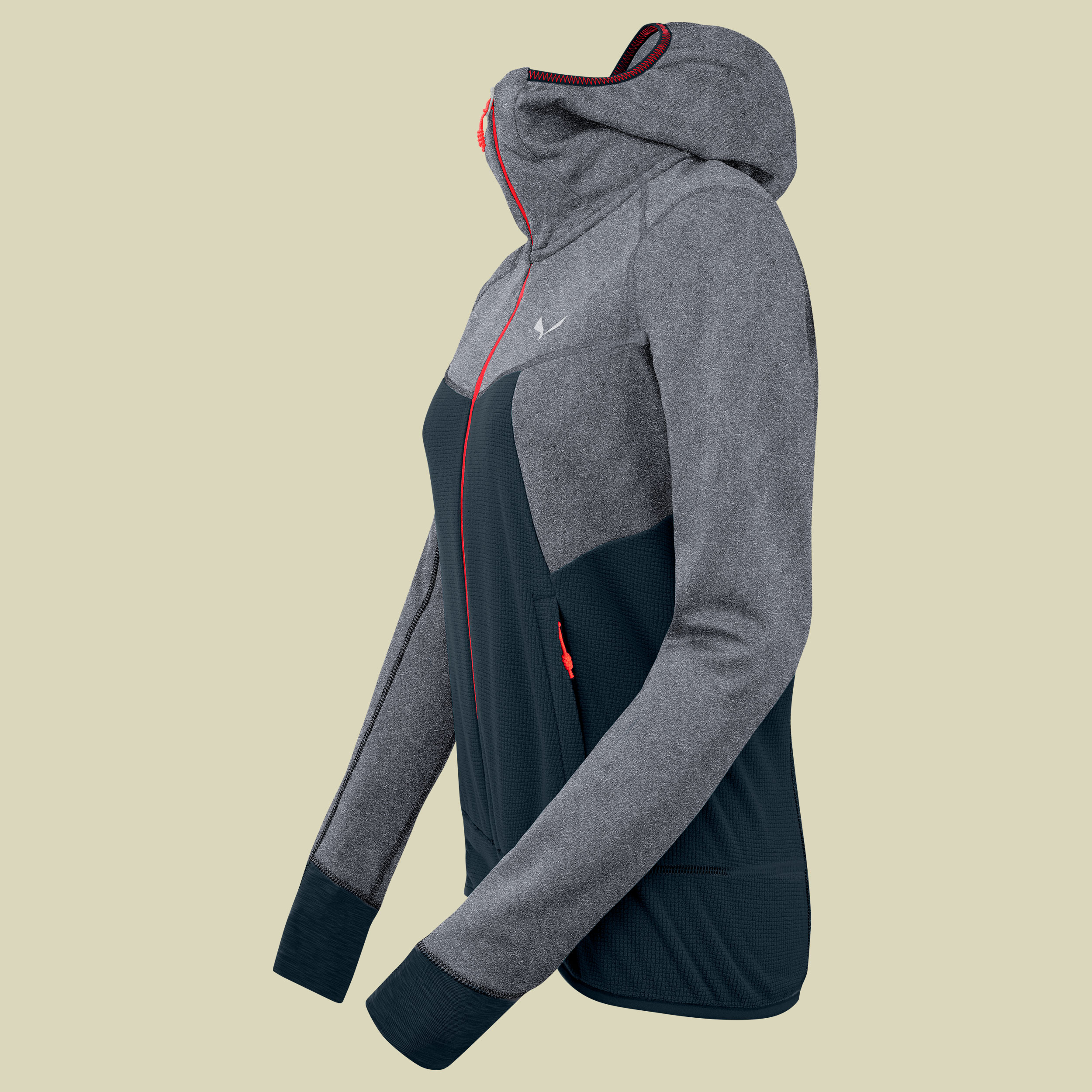 Puez Hybrid PL Full-Zip Hoody Women Größe 36 Farbe navy blazer melange