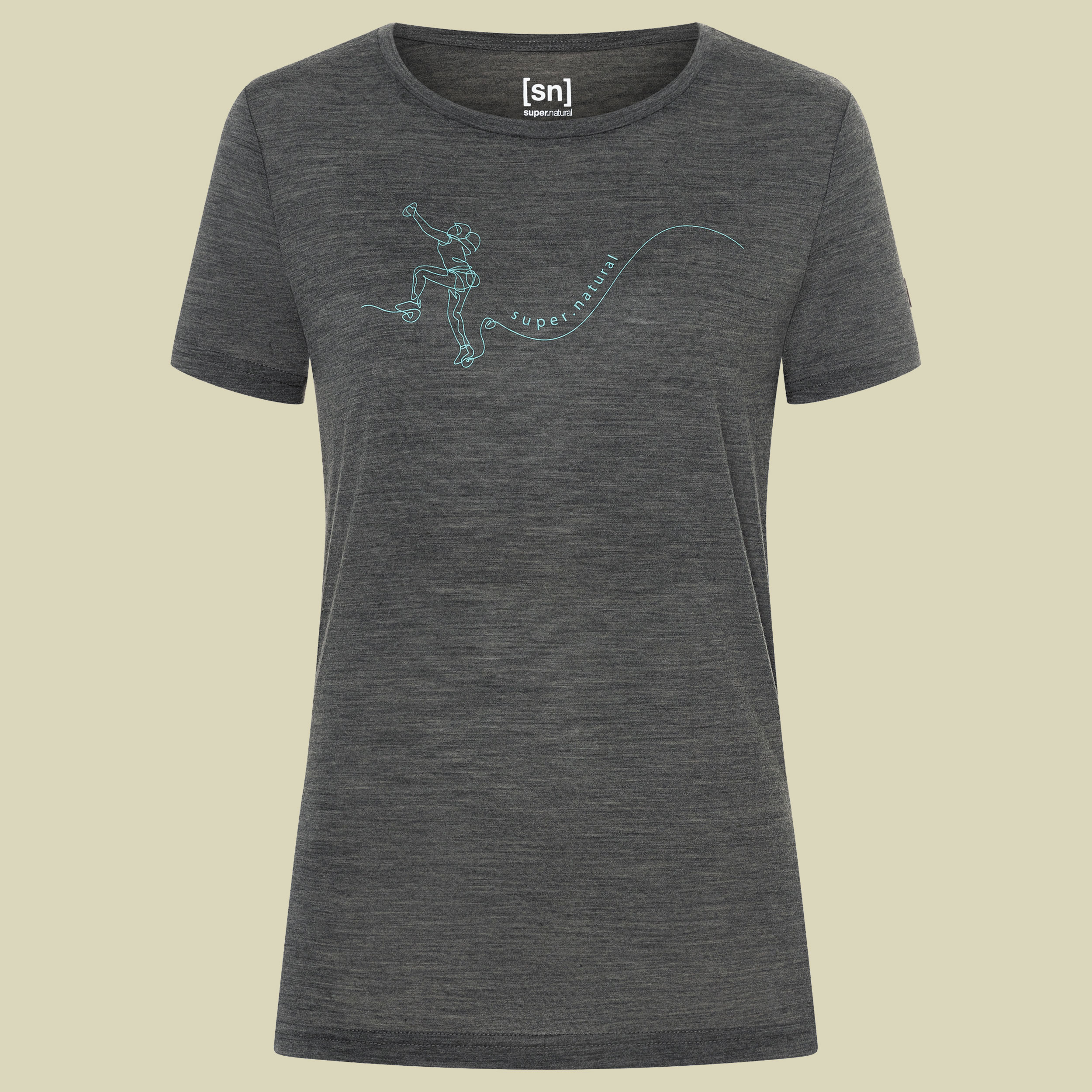 Climbing Line Tee Women Größe L  Farbe pirate grey melange/wasabi