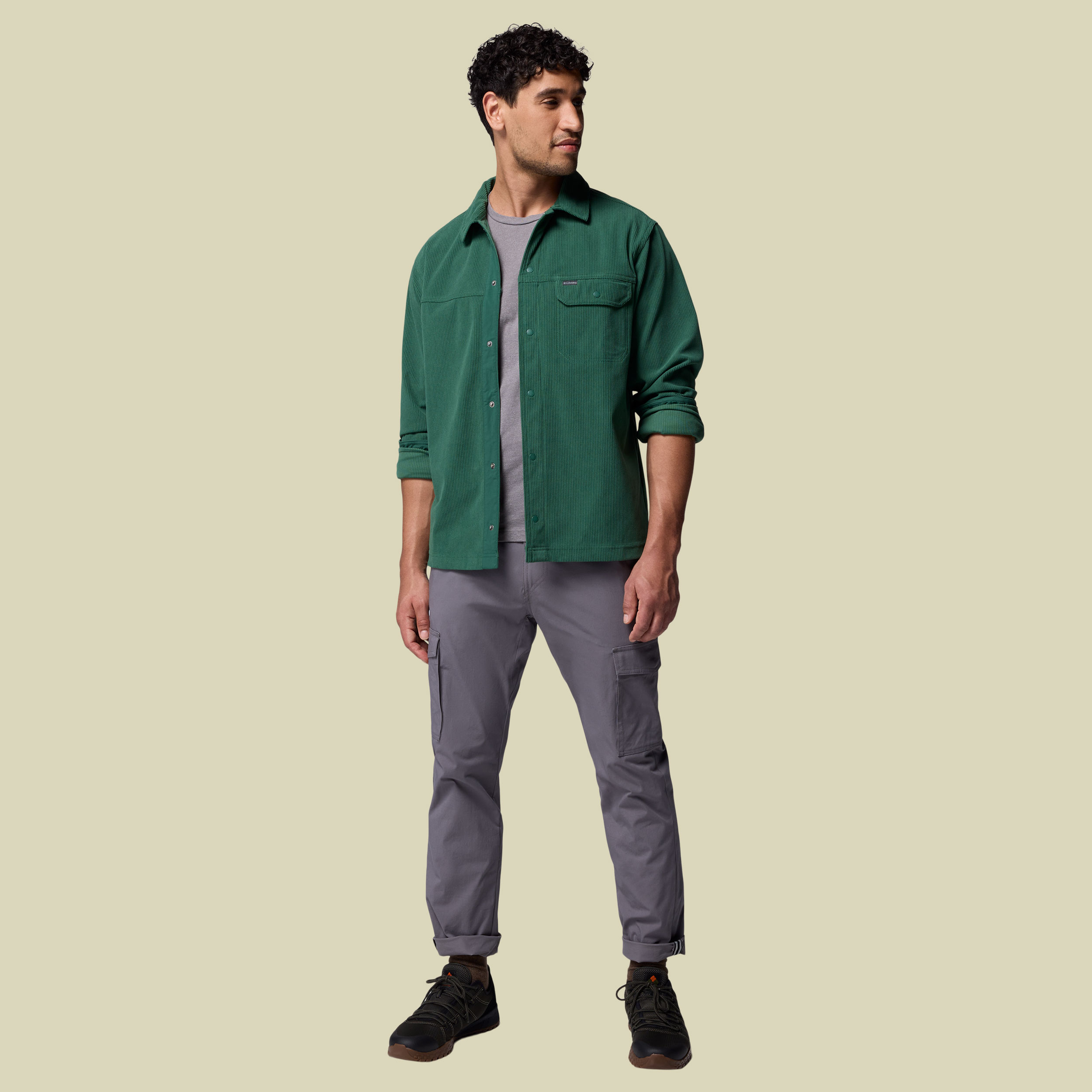Flare Gun Corduroy Shirt XL grün - Farbe rain forest