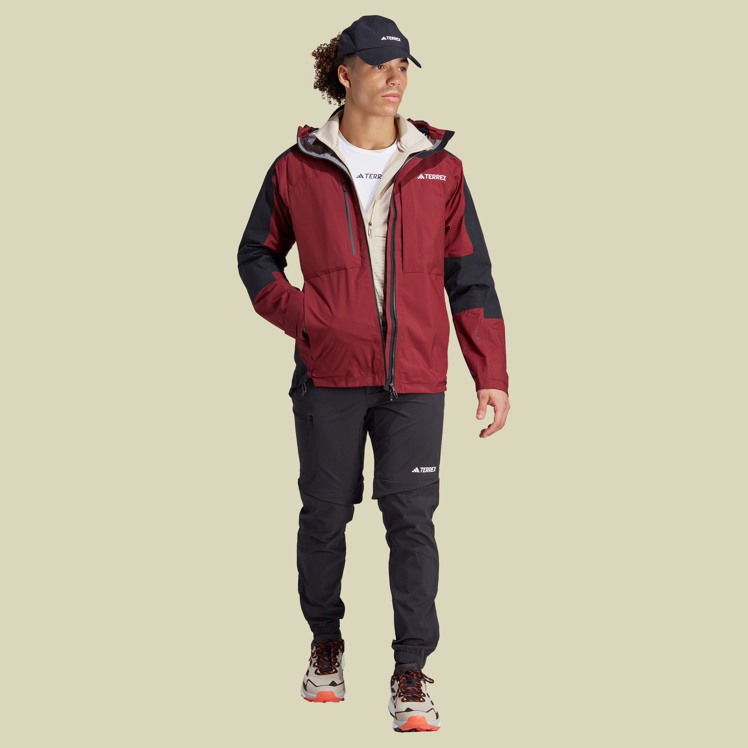 Terrex XPloric Rain.Ready Jacket Men Größe L  Farbe shadow red/black