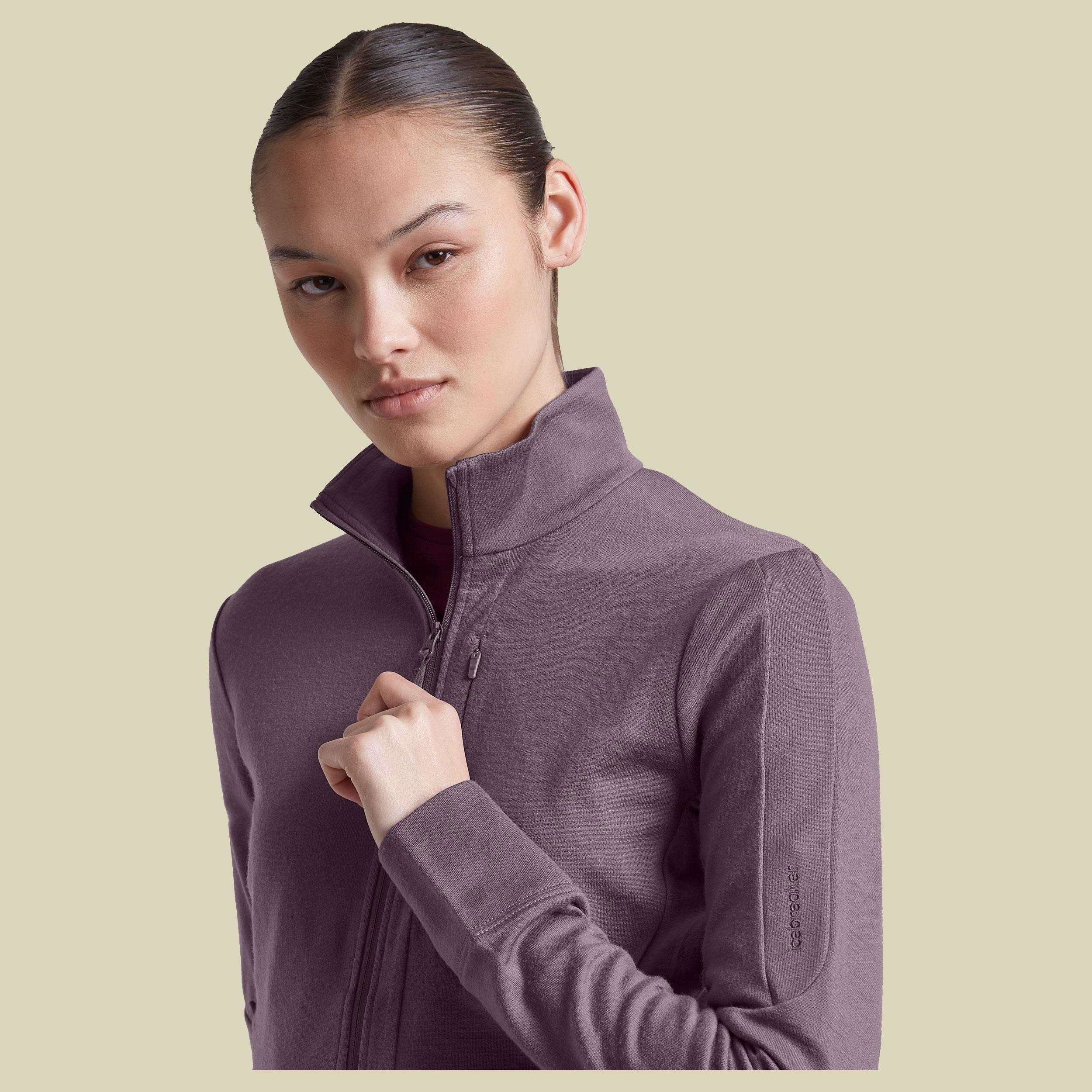 Merino 260 Quantum IV LS Zip Women XL lila - grey plum