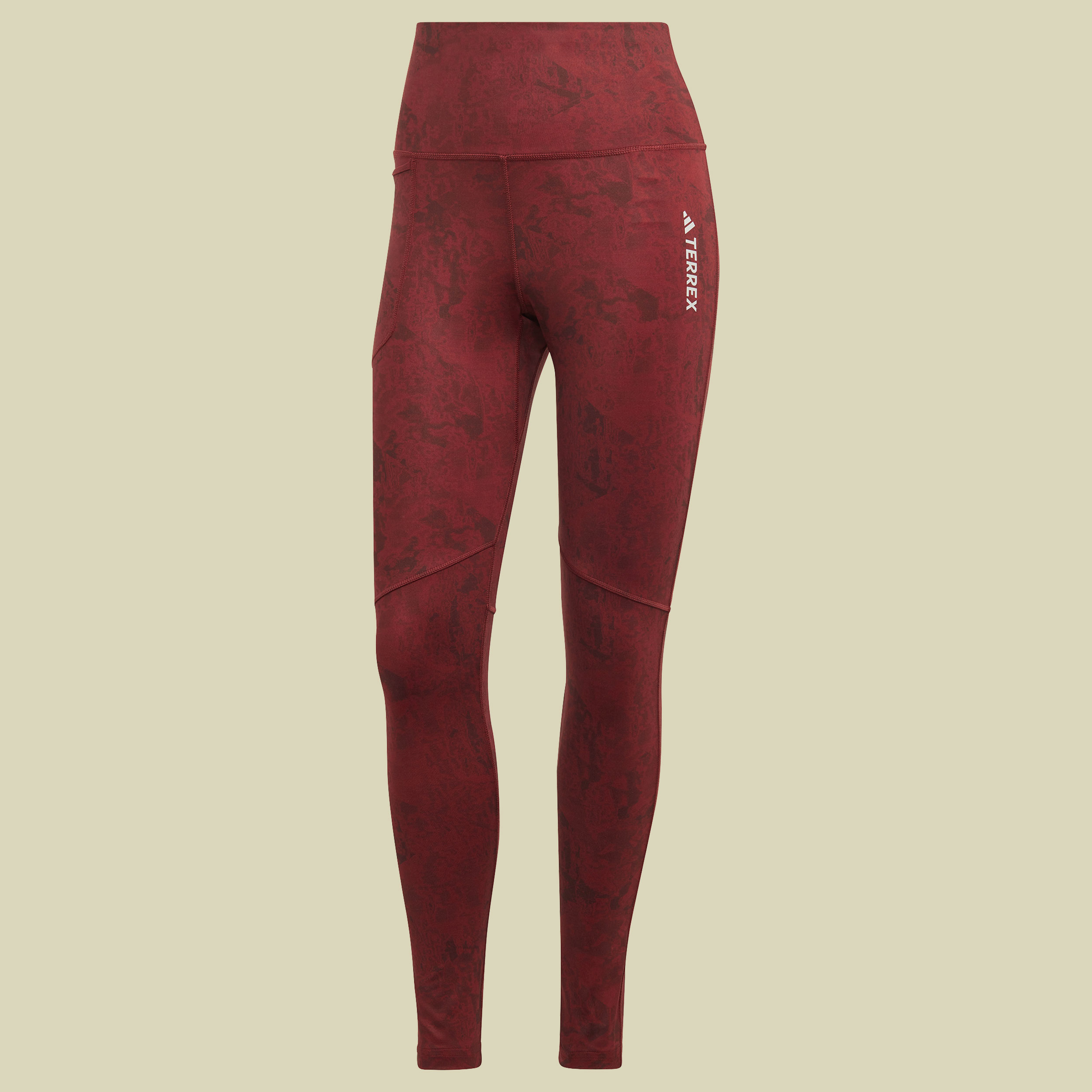 Terrex Multi Allover Print Leggings Women Größe 40 Farbe shadow red