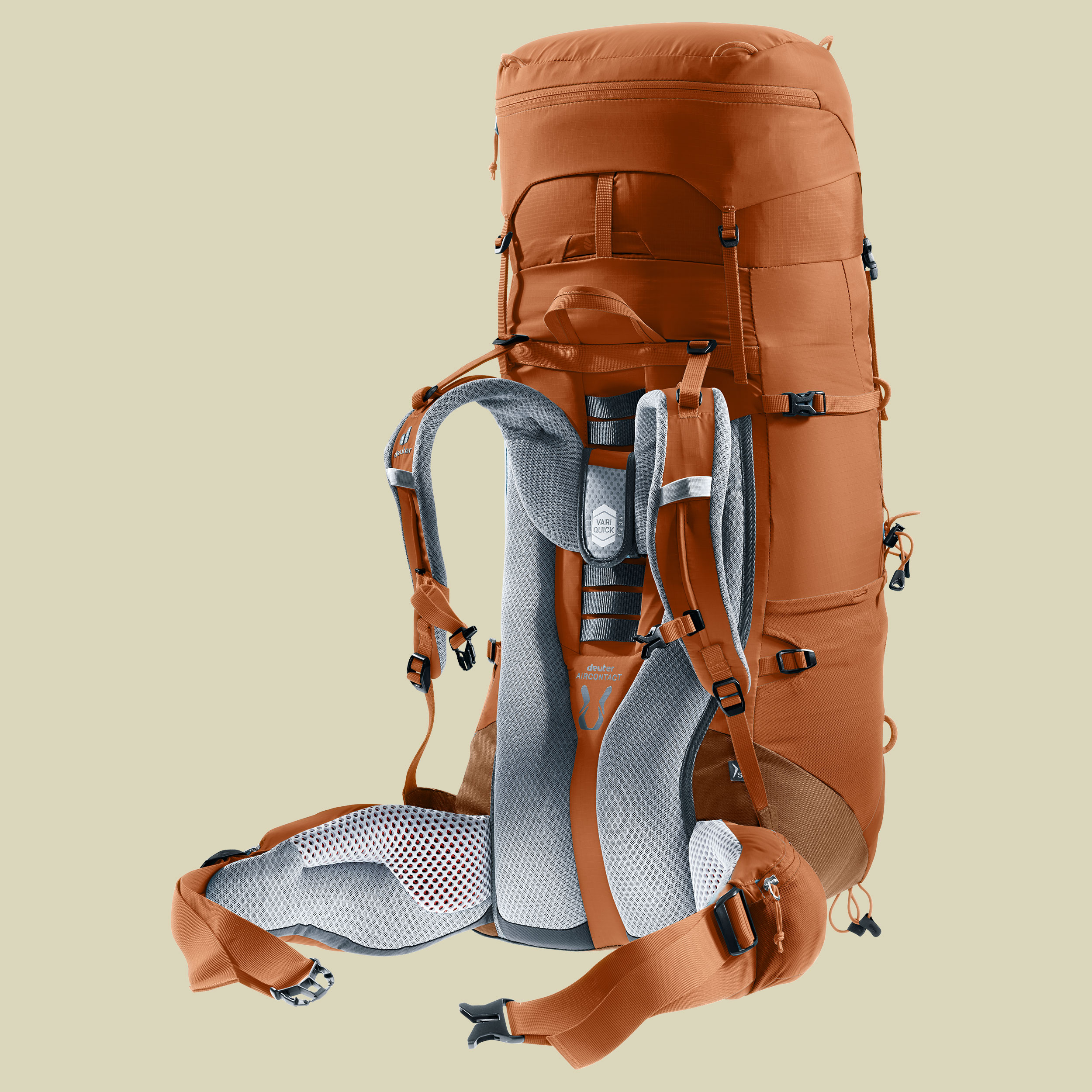 Aircontact Lite 45 + 10 SL Women orange 45 L + 10 L - pecan-mocha