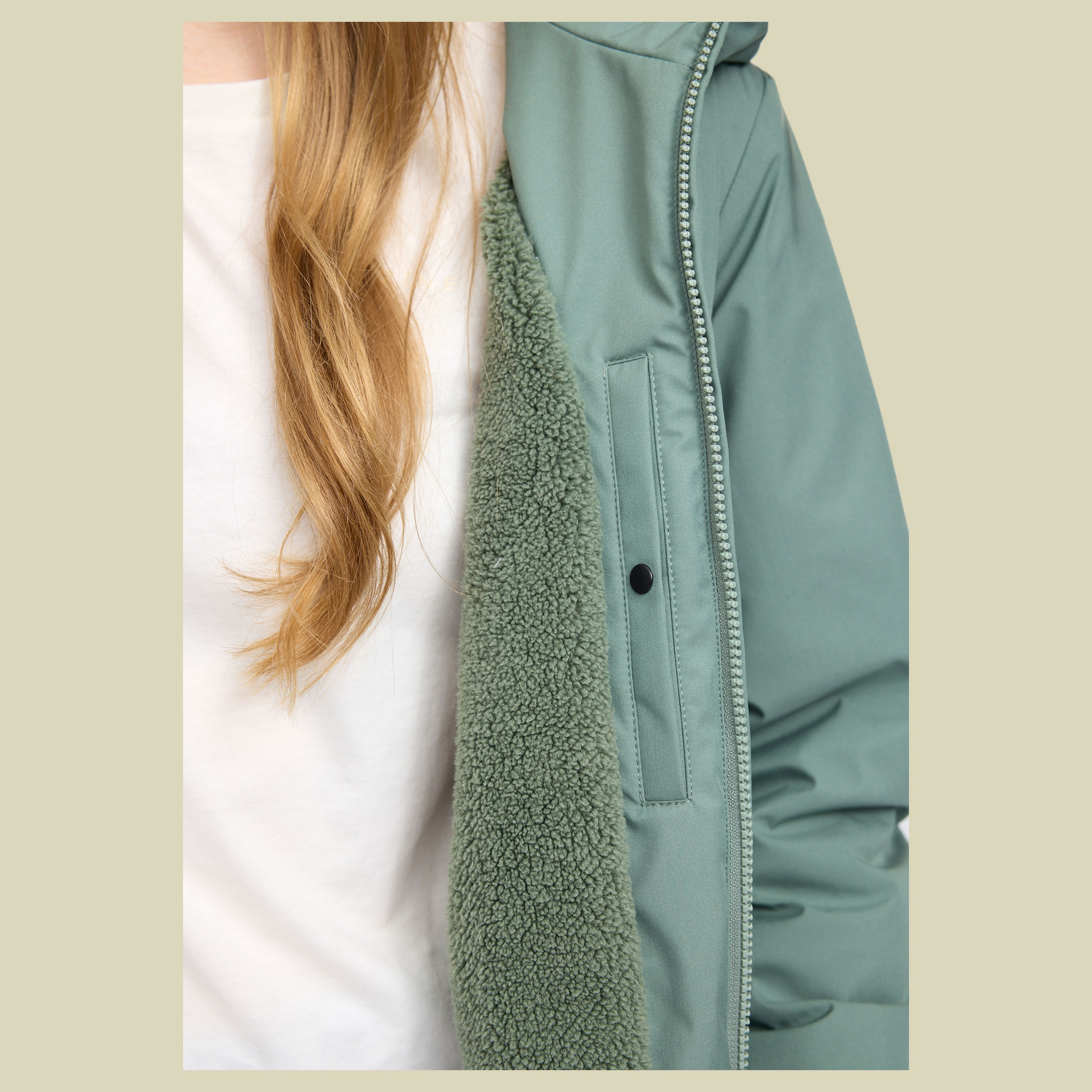 Basic Padded Jacket Women S grün - Farbe jade